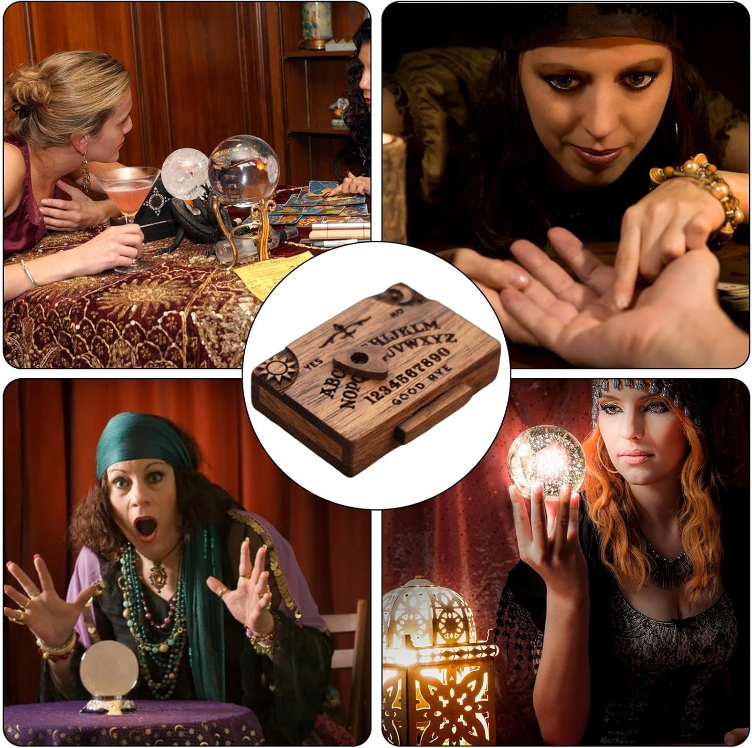 Miniature Spirit Board, Miniature Talking Board Model, Ouija Board with Planchette, Wooden Spirit Board, Gothic Style Spirit Board, Divination Spirit Board