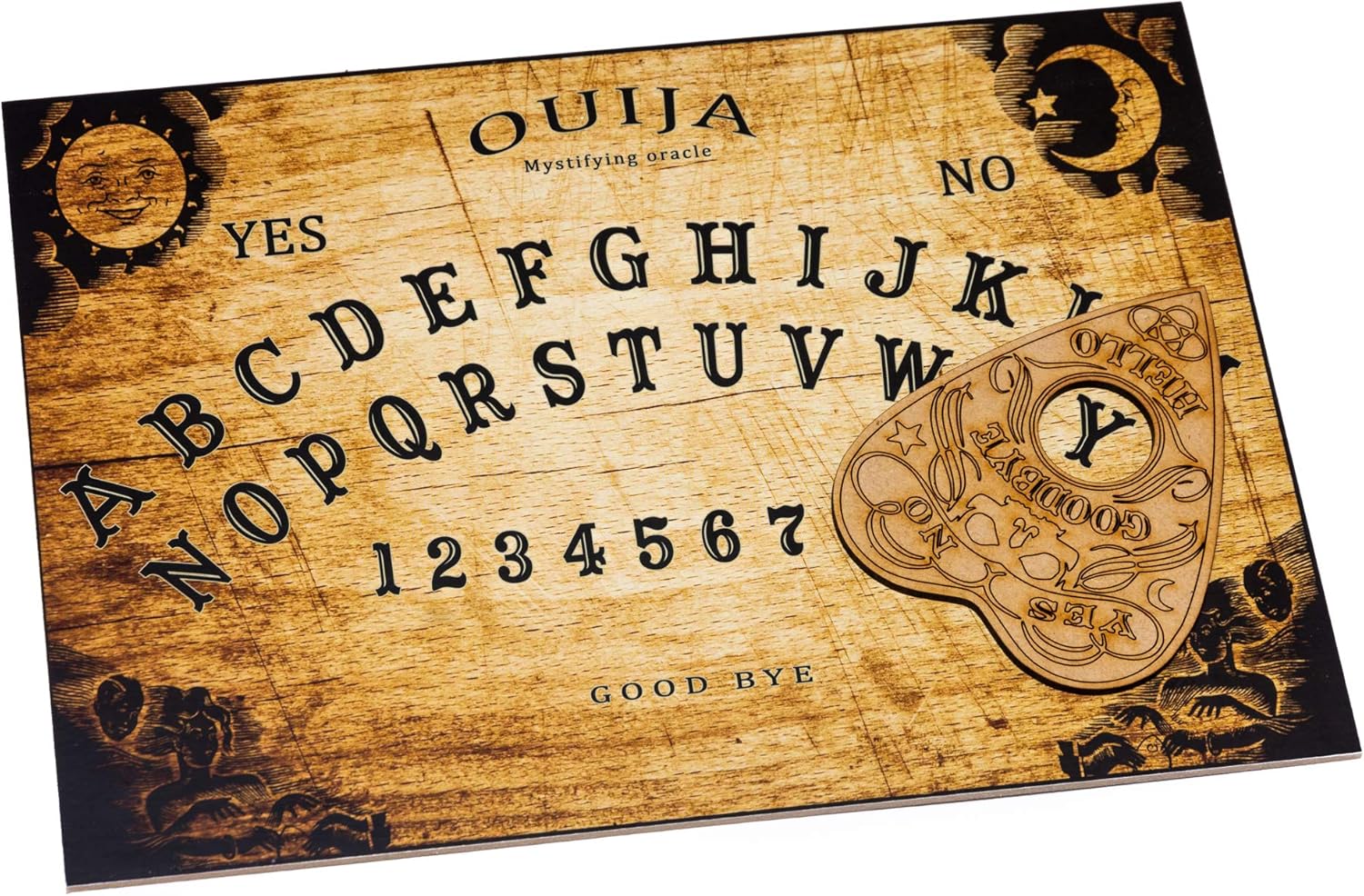 Ouija Board with Planchette and Detailed Instructions