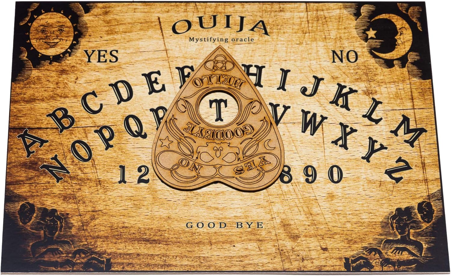 Ouija Board with Planchette and Detailed Instructions