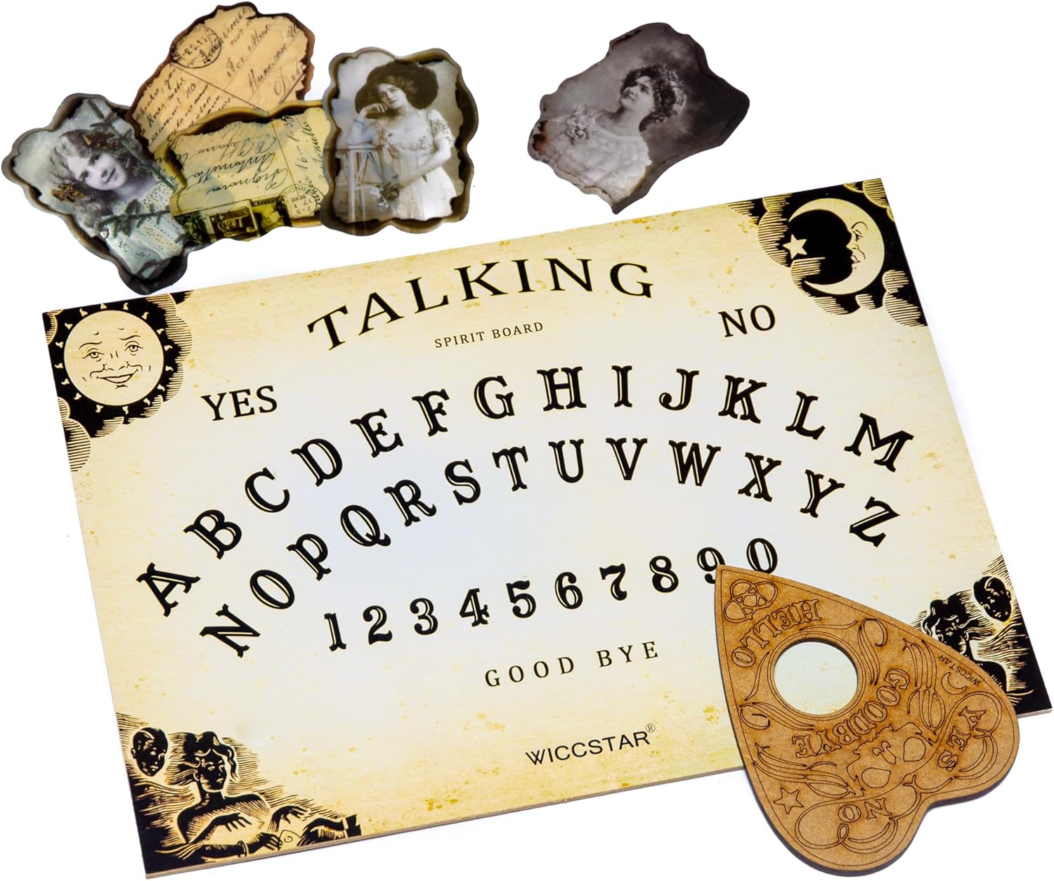 Ouija board with Planchette and Detailed Instructions