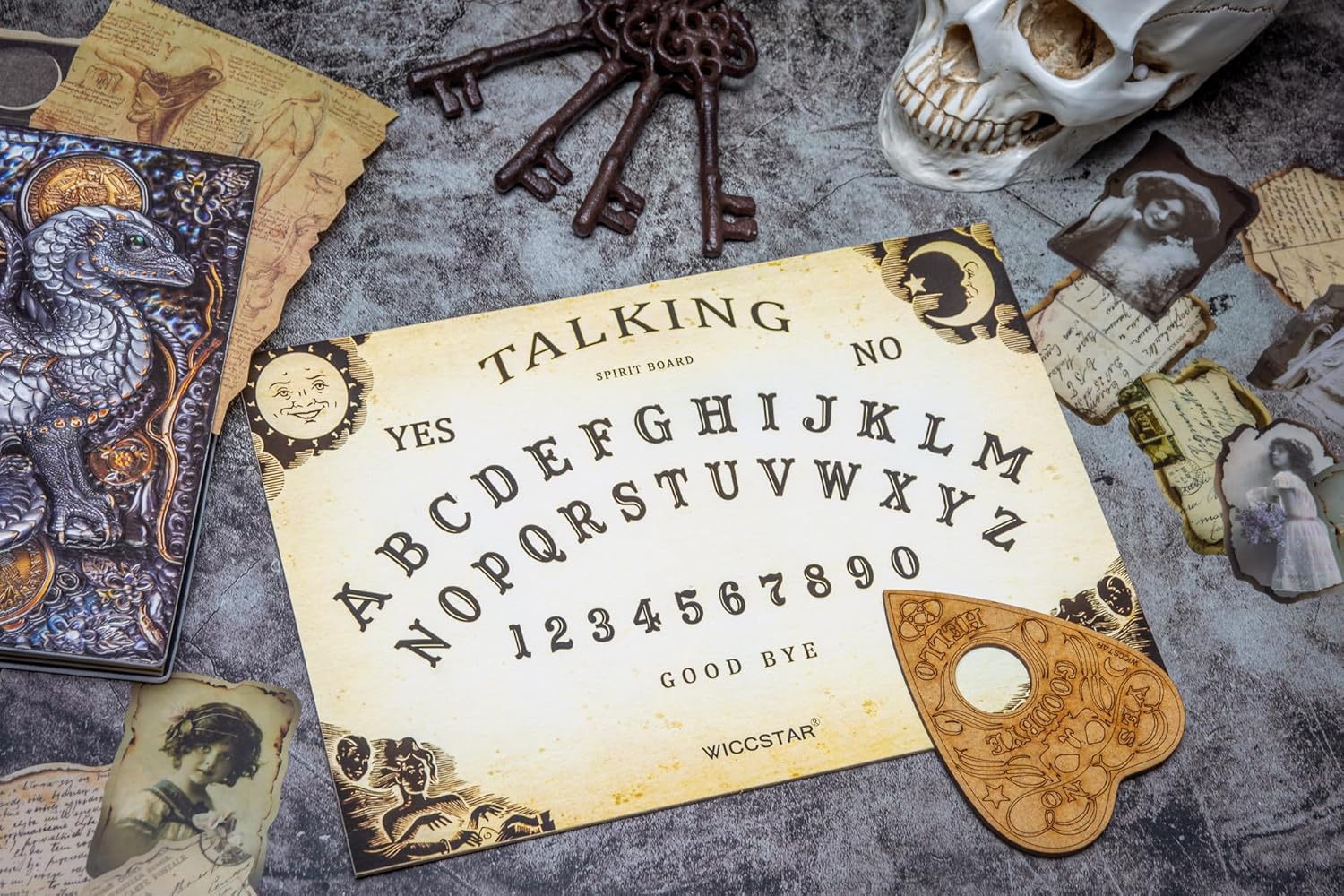 Ouija board with Planchette and Detailed Instructions