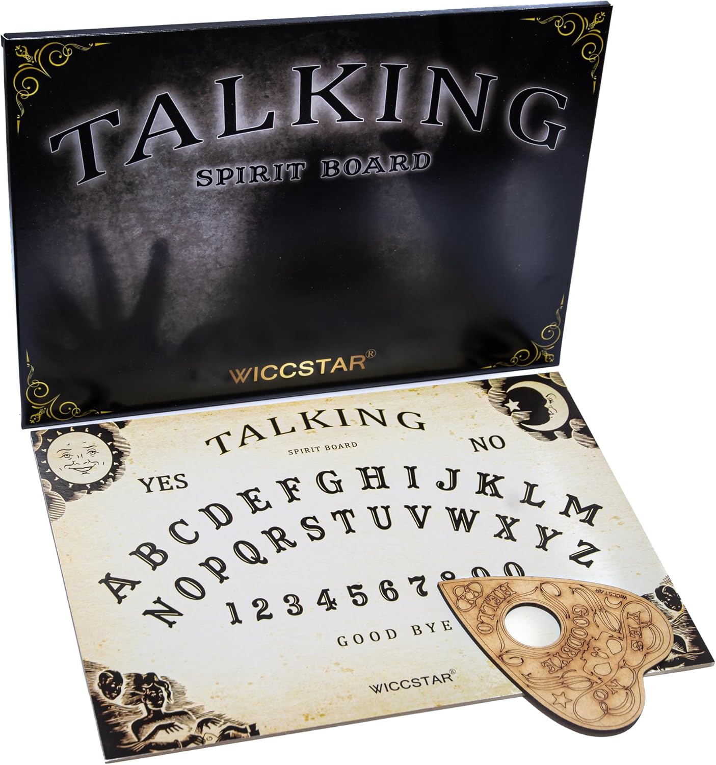 Ouija board with Planchette and Detailed Instructions