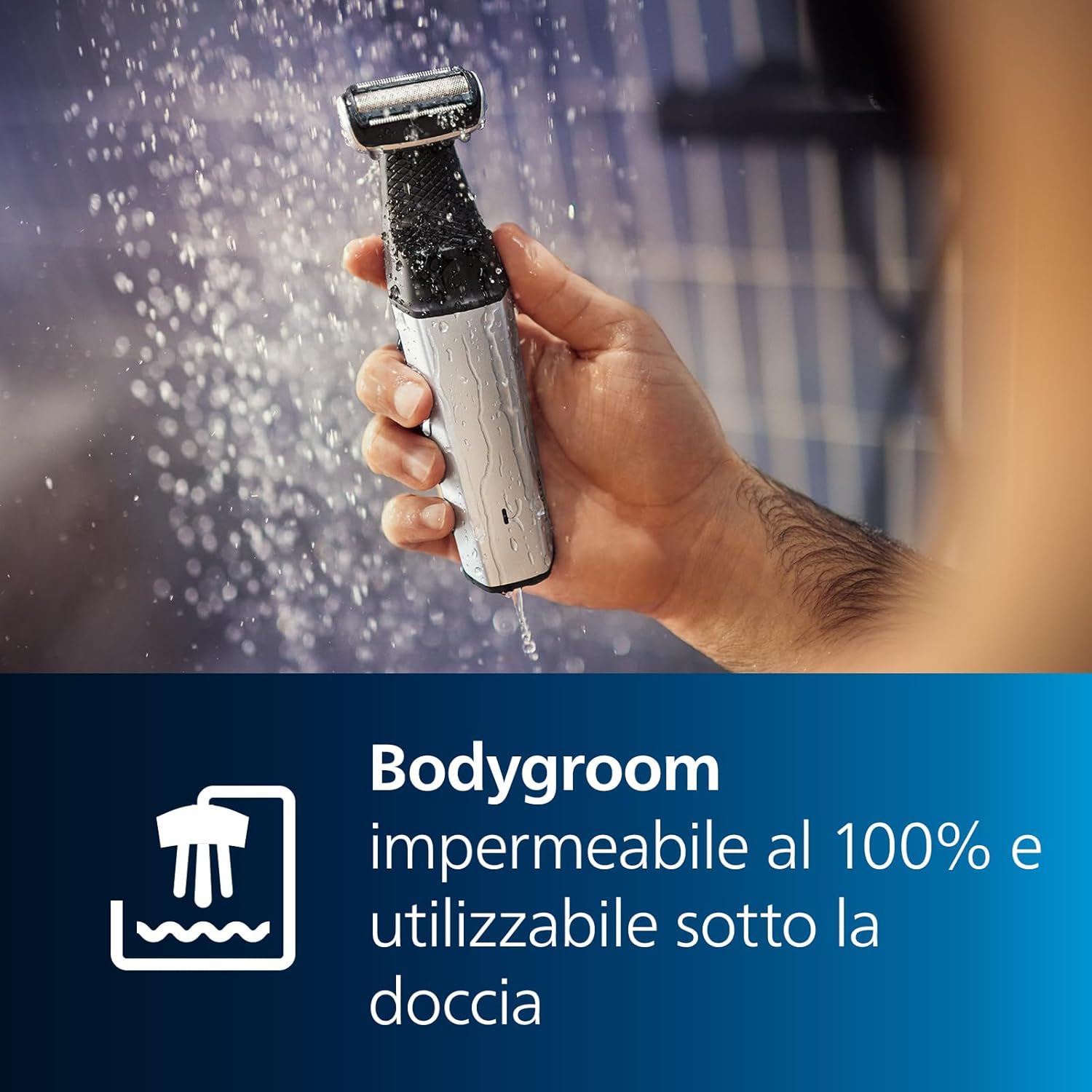 Philips Bodygroom Series 5000 Waterproof bikini and body trimmer, precise and comfortable shaving, complete body care (including back), 60 minutes of autonomy, model BG5021/16