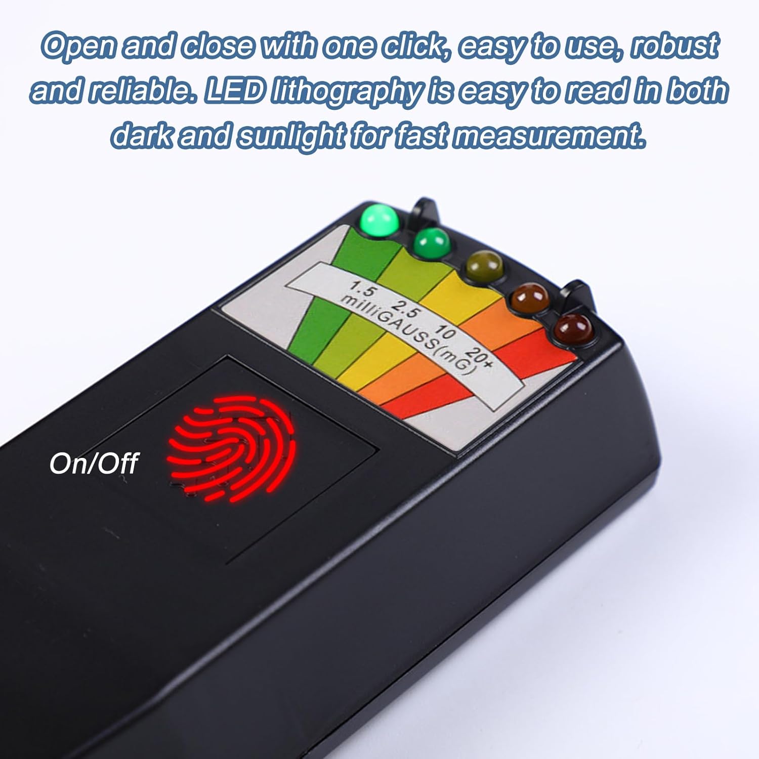 Portable Radiation Detector, K2 EMF, Handheld Radiation Meter, Electromagnetic Devices, Magnetic Field Detector, for EMF (Black)