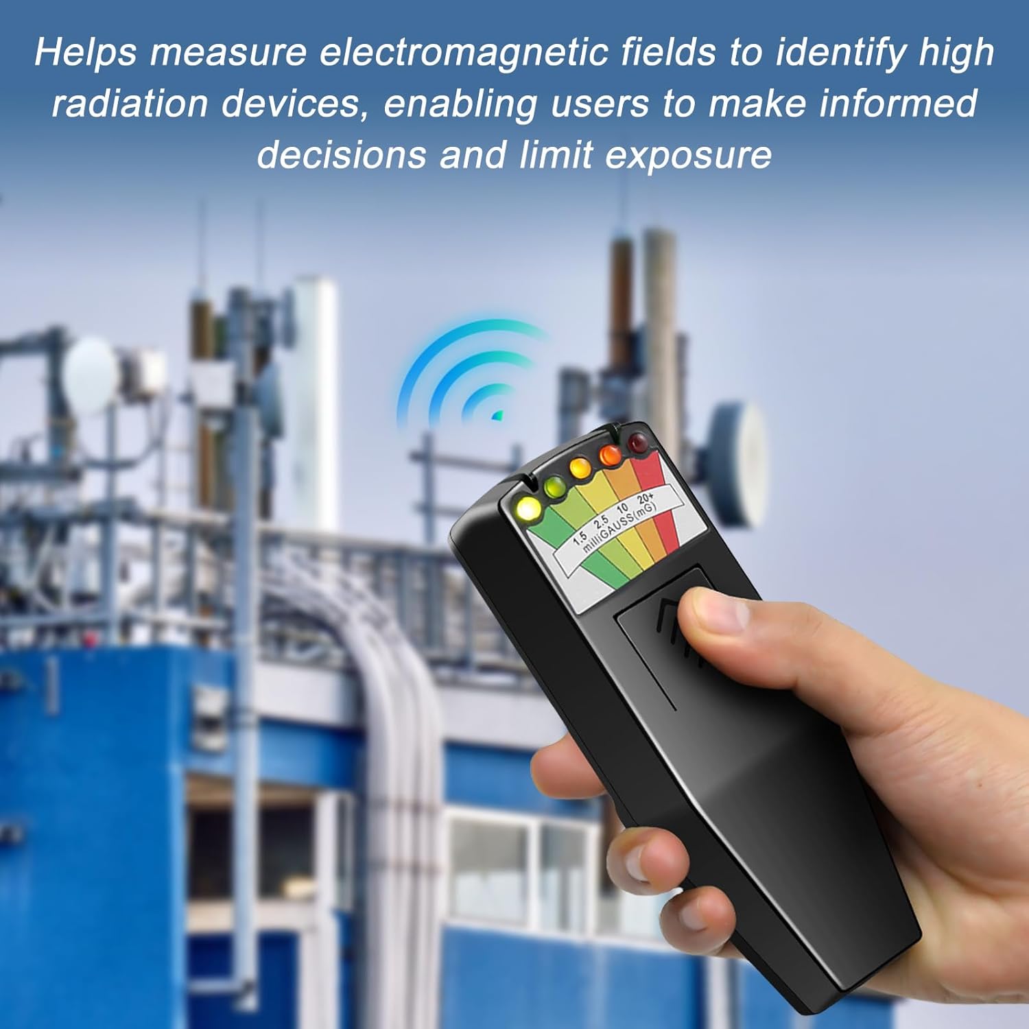 Portable Radiation Detector, K2 EMF, Handheld Radiation Meter, Electromagnetic Devices, Magnetic Field Detector, for EMF (Black)