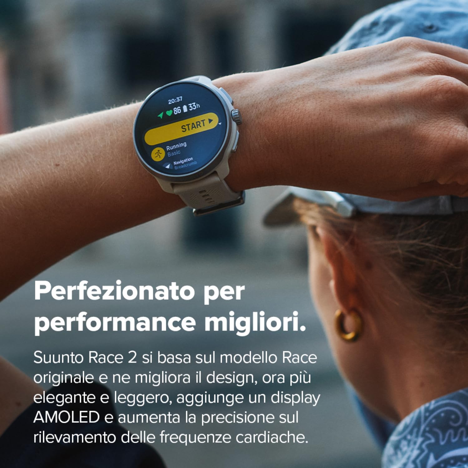 SUUNTO Race 2 GPS Sports Watch, 115+ Sports Modes, Dual-Band GPS, Large AMOLED Display, Up to 16 Days Battery, Global Offline Maps, for Running, Cycling and Outdoor Training Wave Blue