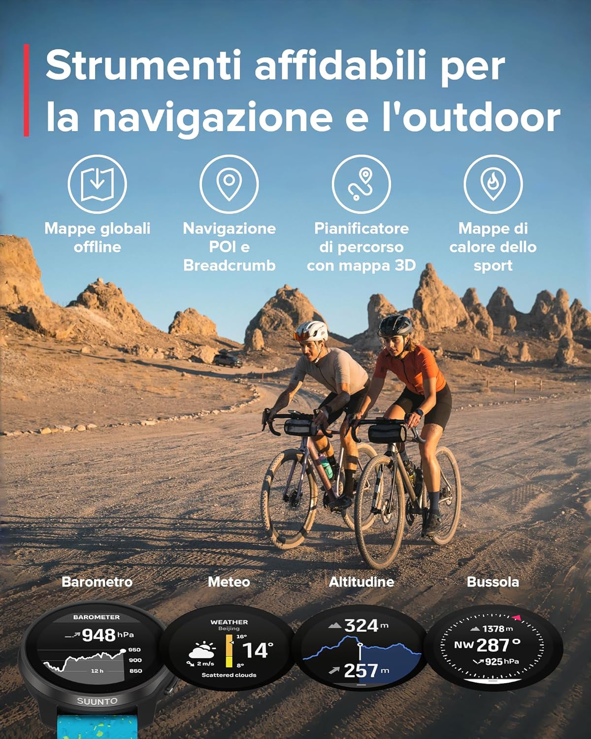 SUUNTO Race S Sports Watch for Women and Men, GPS Running Activity Tracker, Bi-Band GNSS, Offline Map, AMOLED Touch Screen, Smartwatch Heart Rate Monitor Altimeter, 95+ Sports, 13 Days Battery Life Power blue