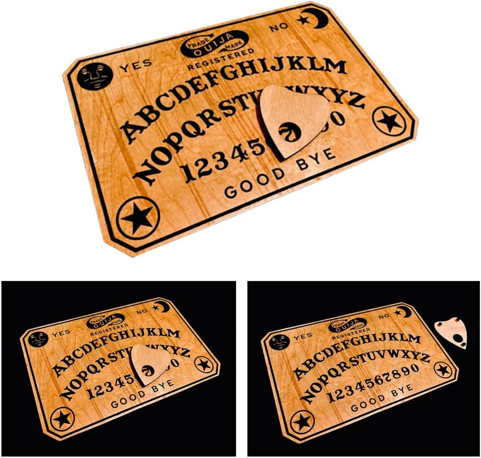 the Ouija Made of Natural Wood and works of Art Suitable for the Halween Party