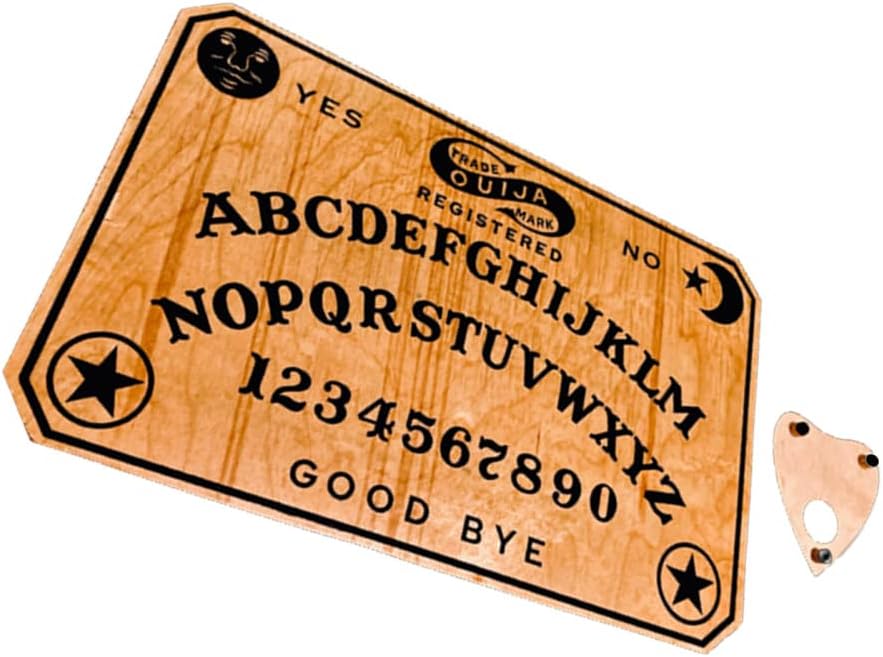 the Ouija Made of Natural Wood and works of Art Suitable for the Halween Party