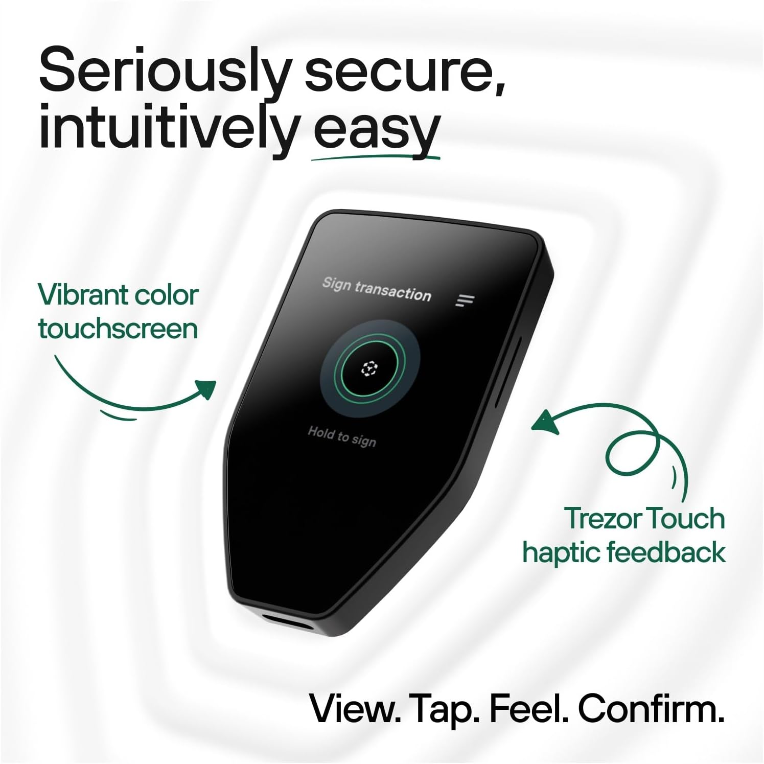 Trezor Safe 5 - Crypto Hardware Wallet with Safe Element and Passphrase, Color Touchscreen, Haptic Feedback, Bitcoin Protection, Compatible with Thousands of Coins and Tokens (Violet Ore).
