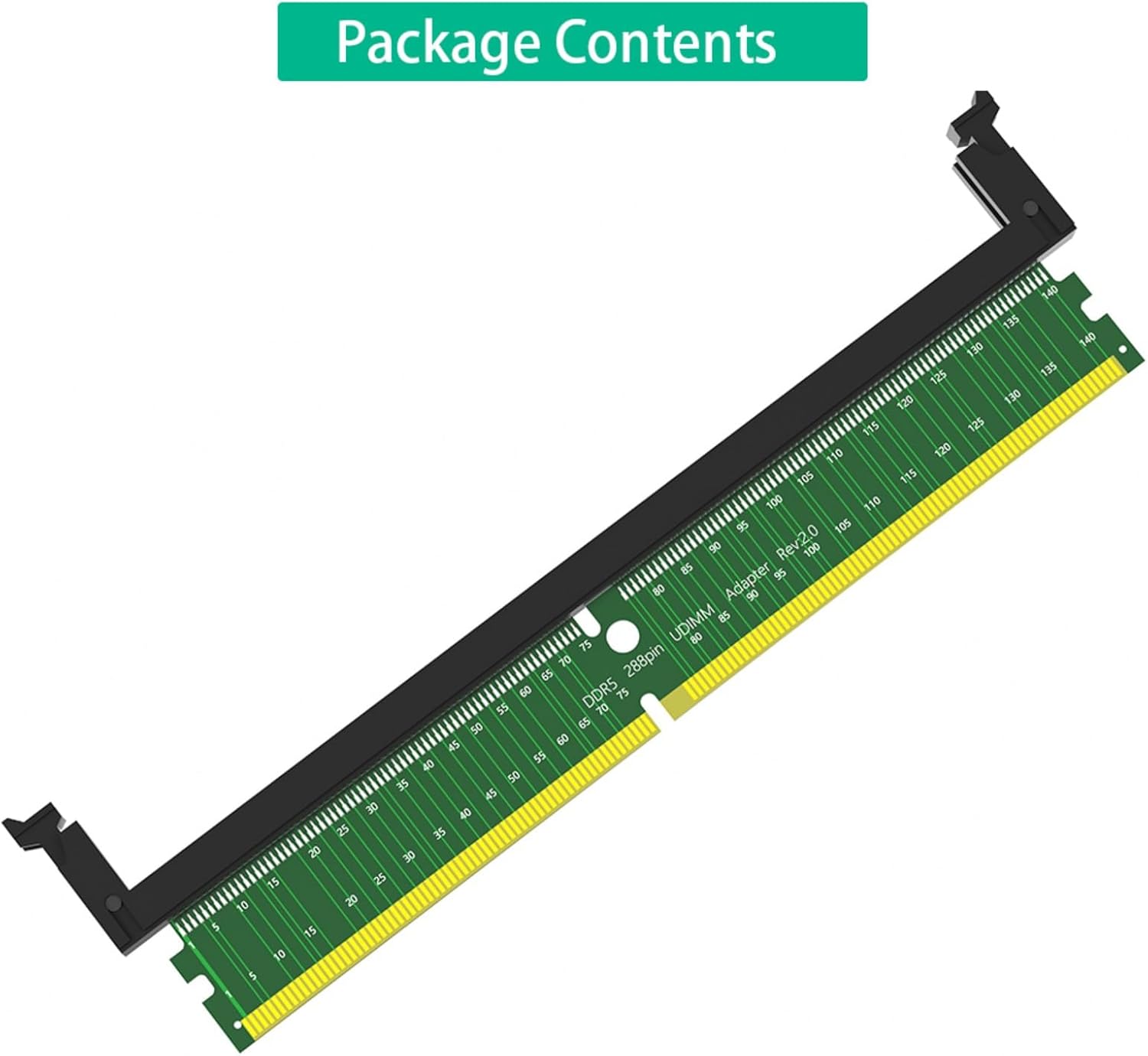 UncleS DDR5 DIMM 288Pin to OS Slot Adapter Memory Card Module Caps Board with Short Latches Computer Hardware Component