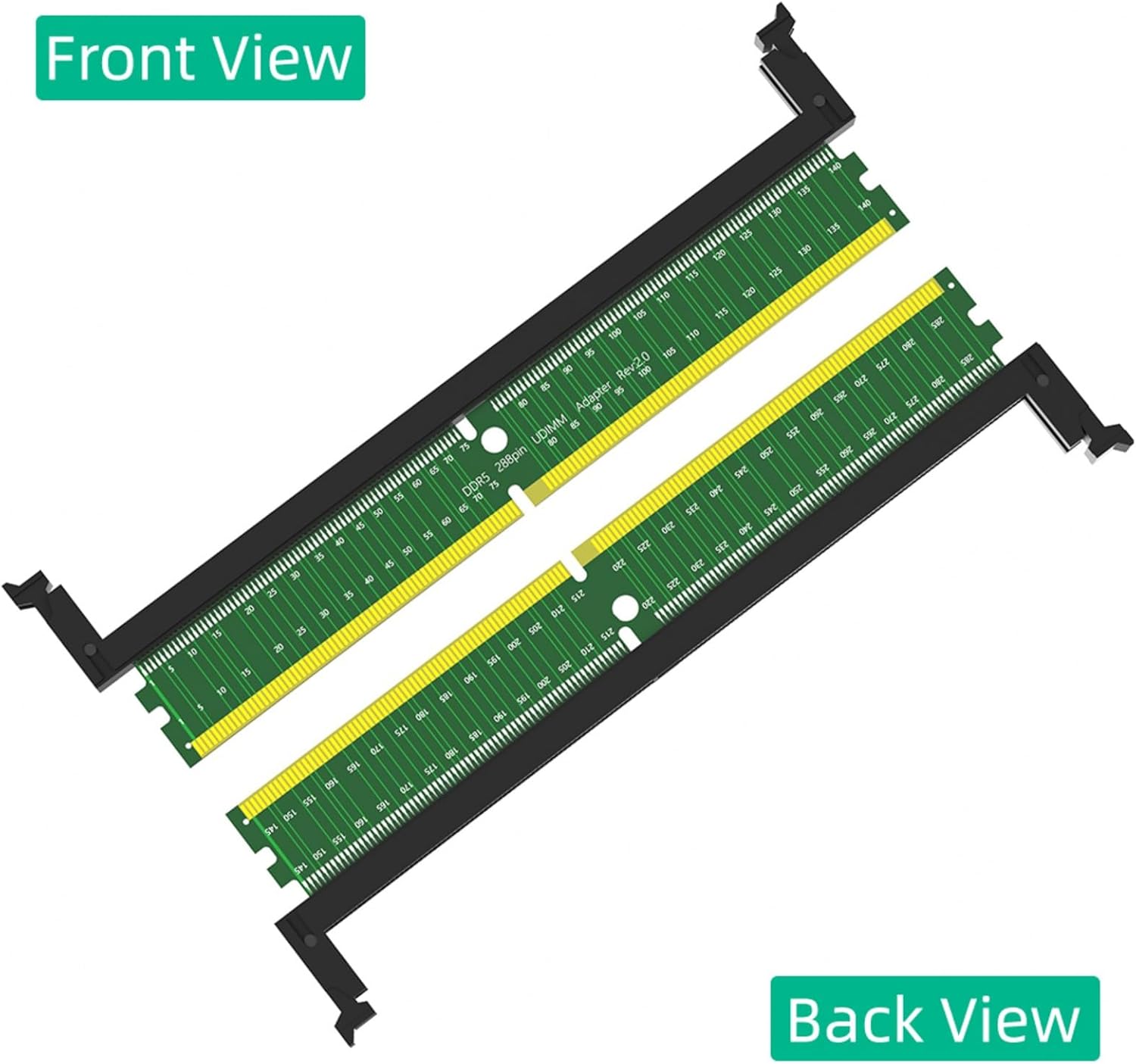 UncleS DDR5 DIMM 288Pin to OS Slot Adapter Memory Card Module Caps Board with Short Latches Computer Hardware Component