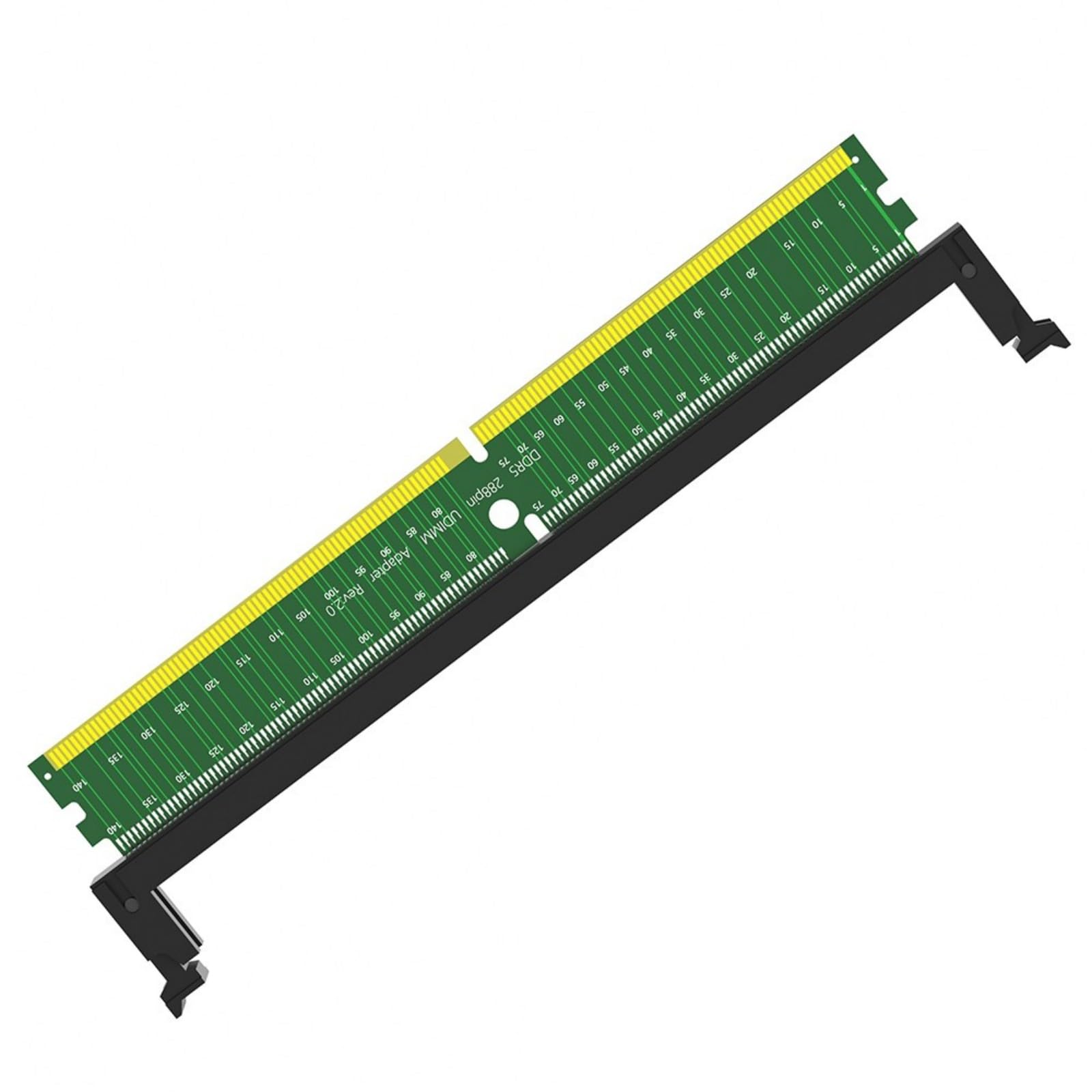 UncleS DDR5 DIMM 288Pin to OS Slot Adapter Memory Card Module Caps Board with Short Latches Computer Hardware Component