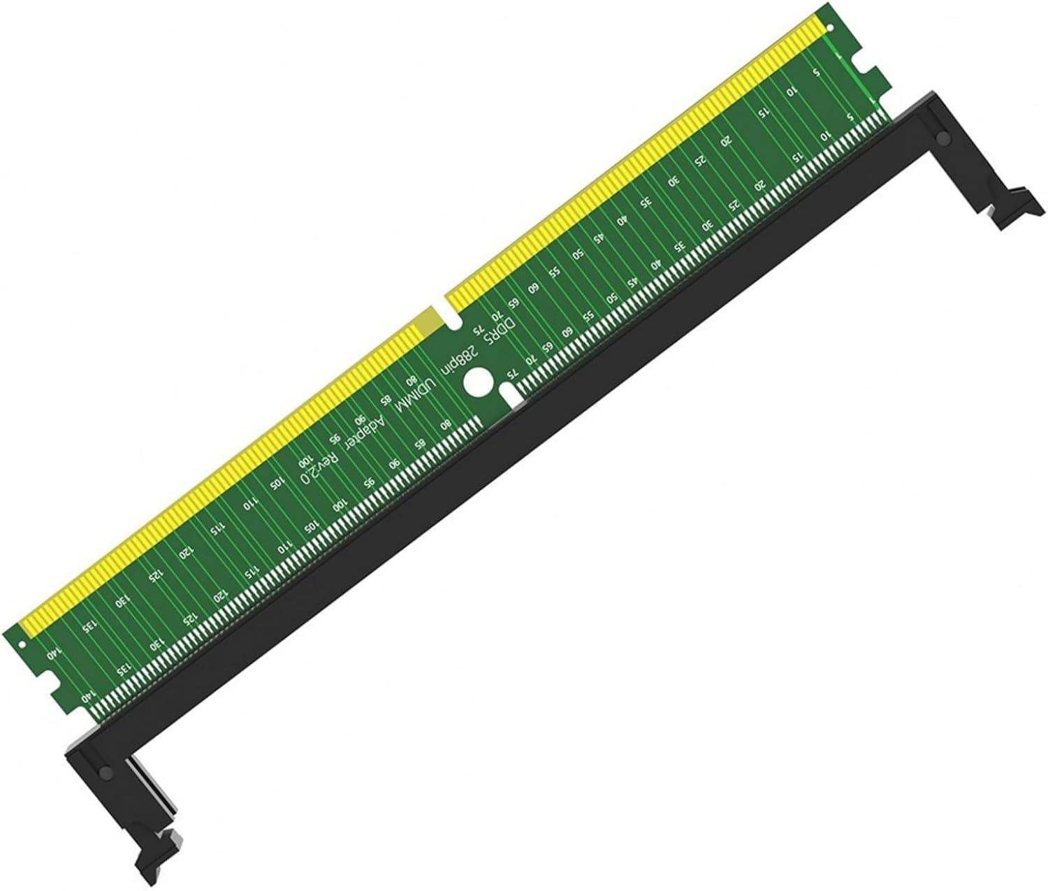 UncleS DDR5 DIMM 288Pin to OS Slot Adapter Memory Card Module Caps Board with Short Latches Computer Hardware Component