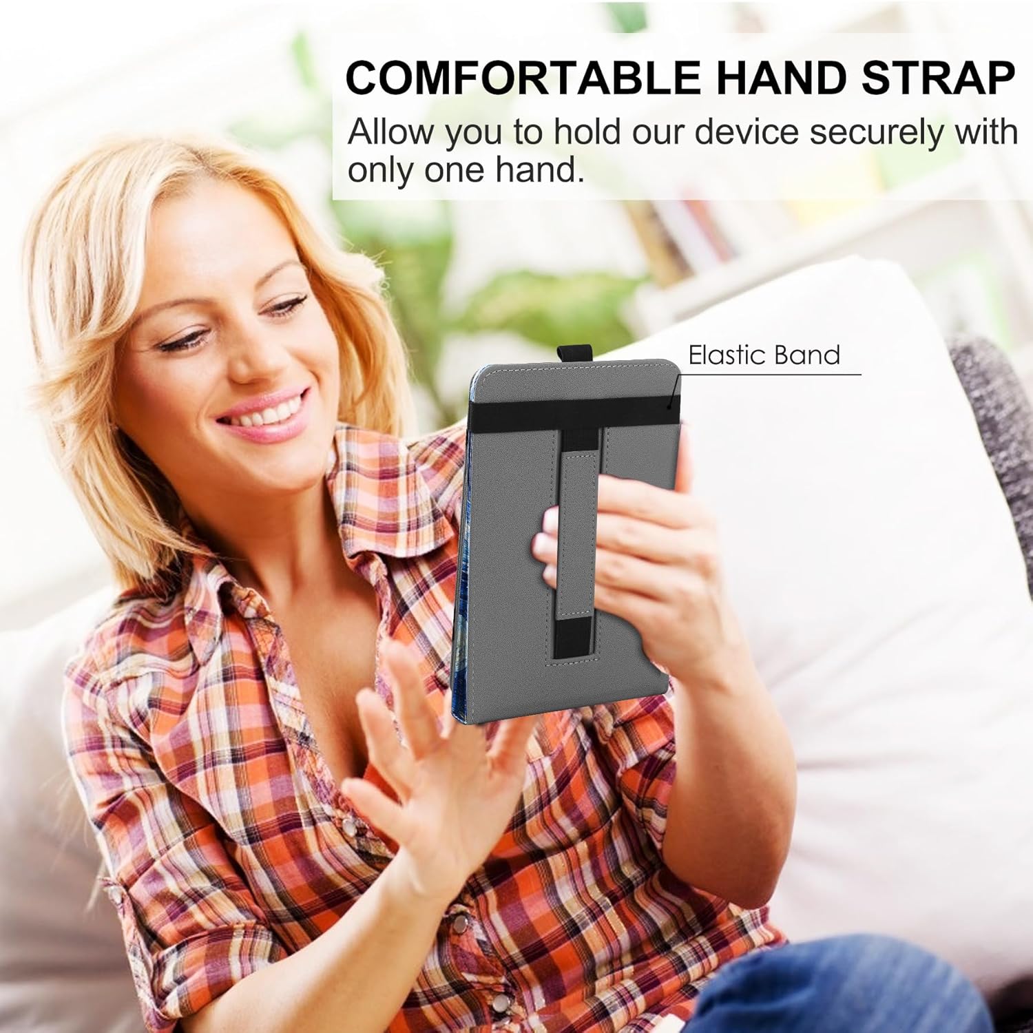 VOVIPO Universal Case for 6" 6.8" 7" Kindle Paperwhite/colorsoft eReaders, Stand Cover with Strap Compatible with Kindle/Kobo/Tolino/Pocketbook/Sony 6-6.8-7 inch ebook readers-Starry Sky