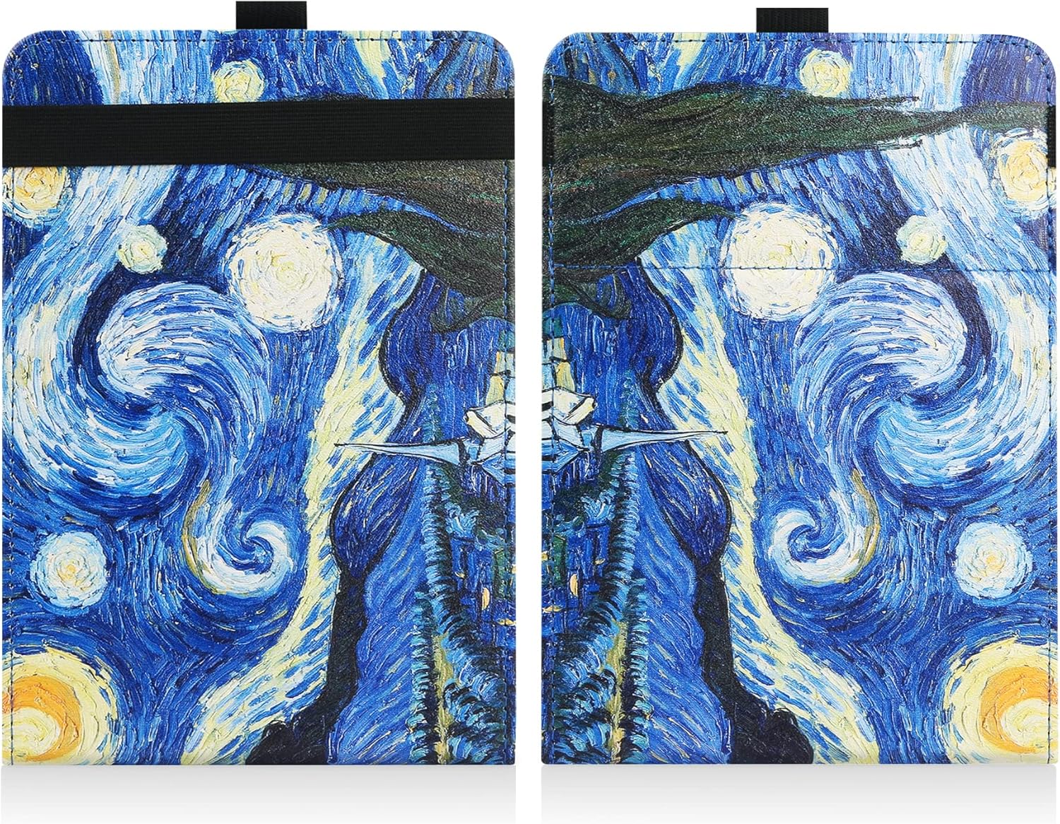 VOVIPO Universal Case for 6" 6.8" 7" Kindle Paperwhite/colorsoft eReaders, Stand Cover with Strap Compatible with Kindle/Kobo/Tolino/Pocketbook/Sony 6-6.8-7 inch ebook readers-Starry Sky