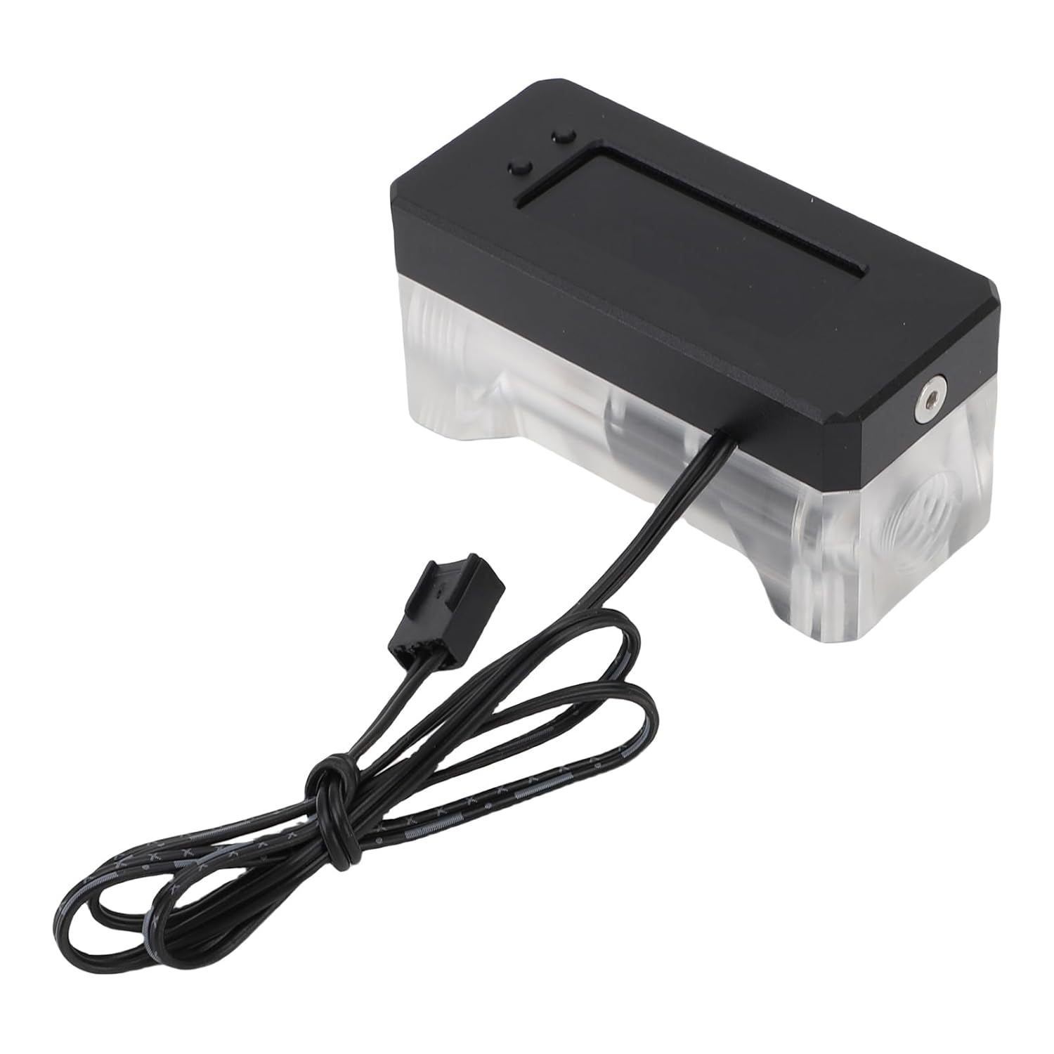 Water Cooling Digital Flow Rate Temperature Display Alarm, Aluminum Alloy and Acrylic Alarm with Small 3 Pin Interface for High Monitoring