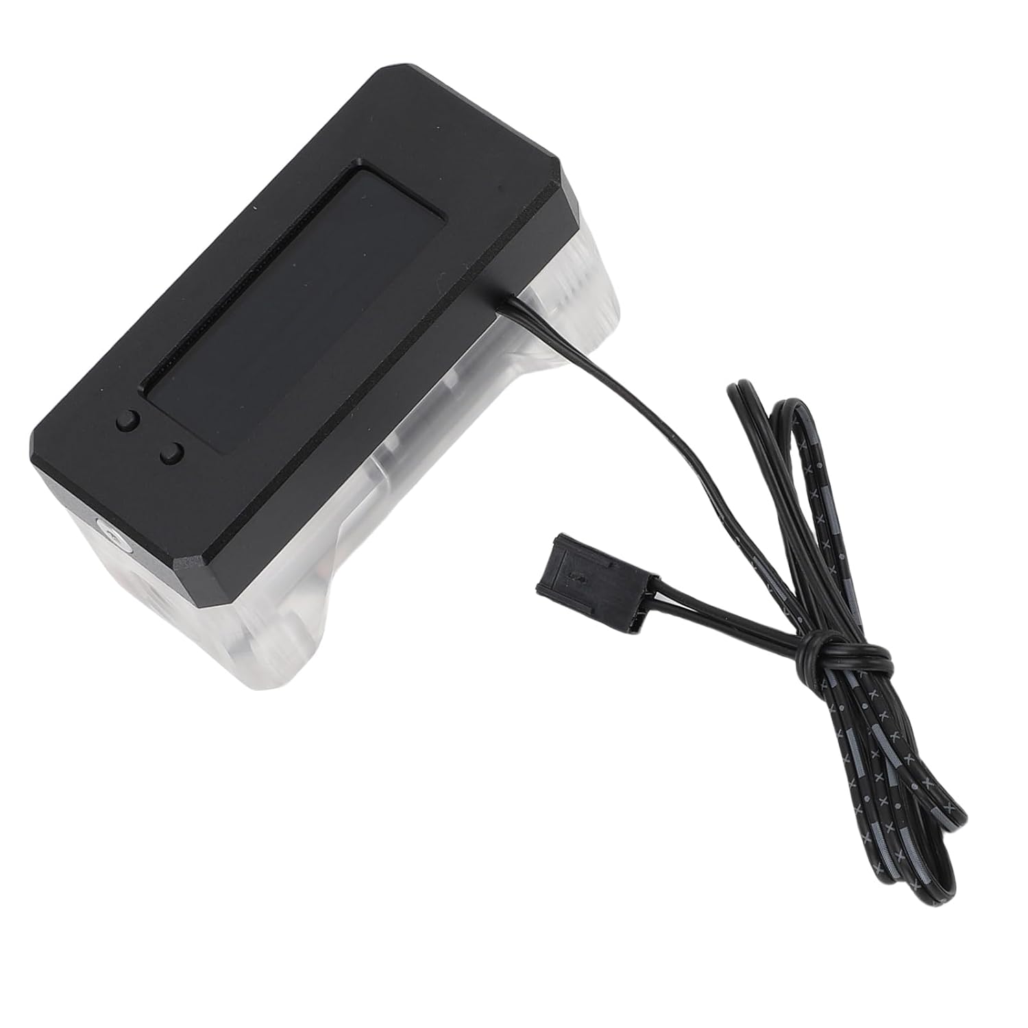 Water Cooling Digital Flow Rate Temperature Display Alarm, Aluminum Alloy and Acrylic Alarm with Small 3 Pin Interface for High Monitoring