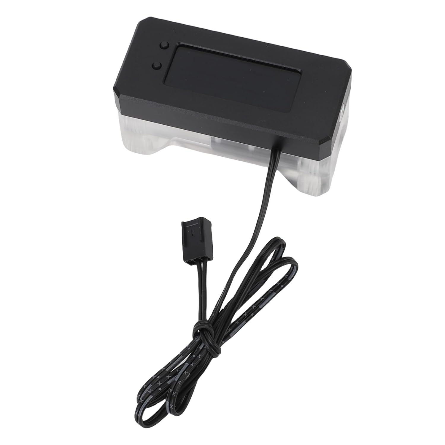 Water Cooling Digital Flow Rate Temperature Display Alarm, Aluminum Alloy and Acrylic Alarm with Small 3 Pin Interface for High Monitoring