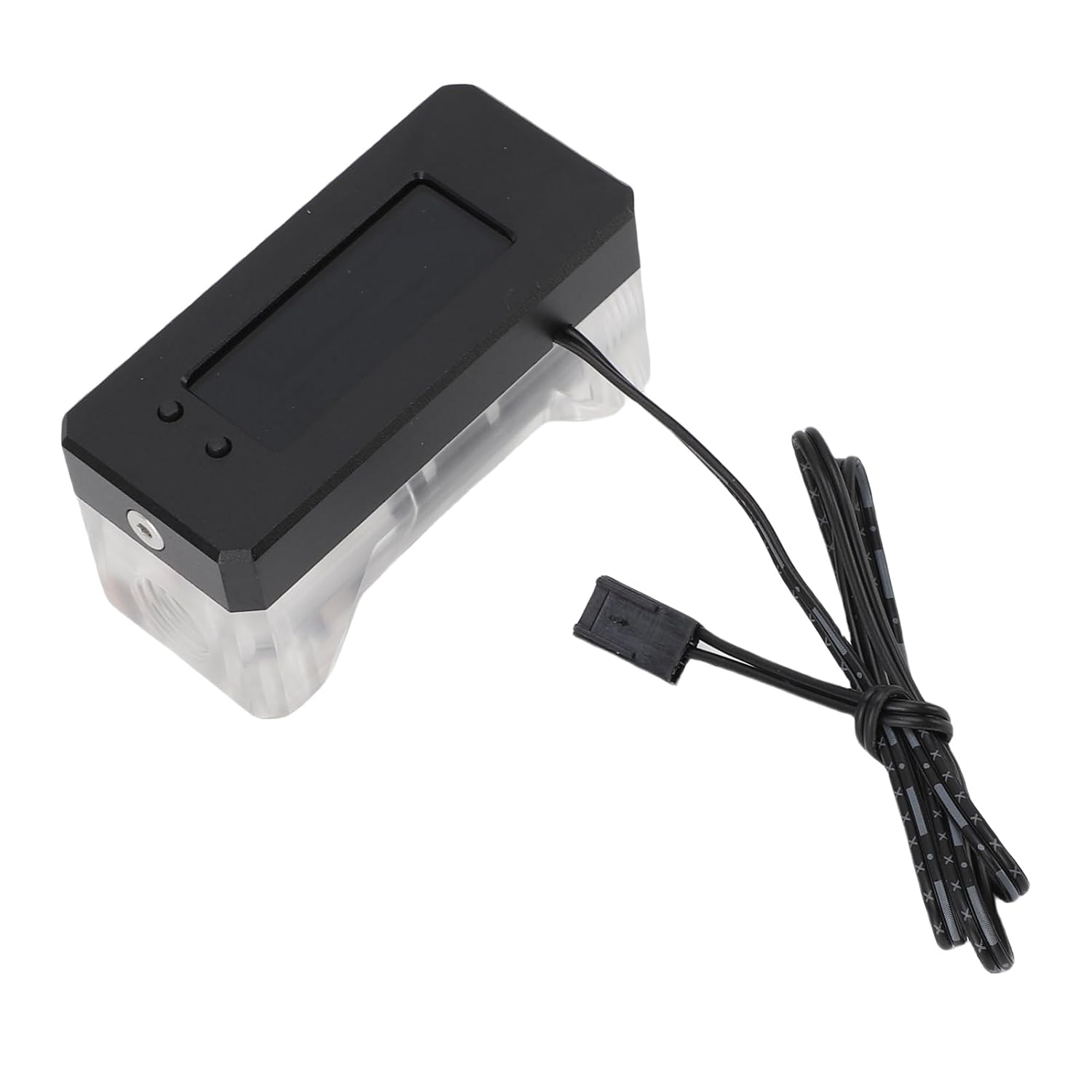 Water Cooling Digital Flow Rate Temperature Display Alarm, Aluminum Alloy and Acrylic Alarm with Small 3 Pin Interface for High Monitoring