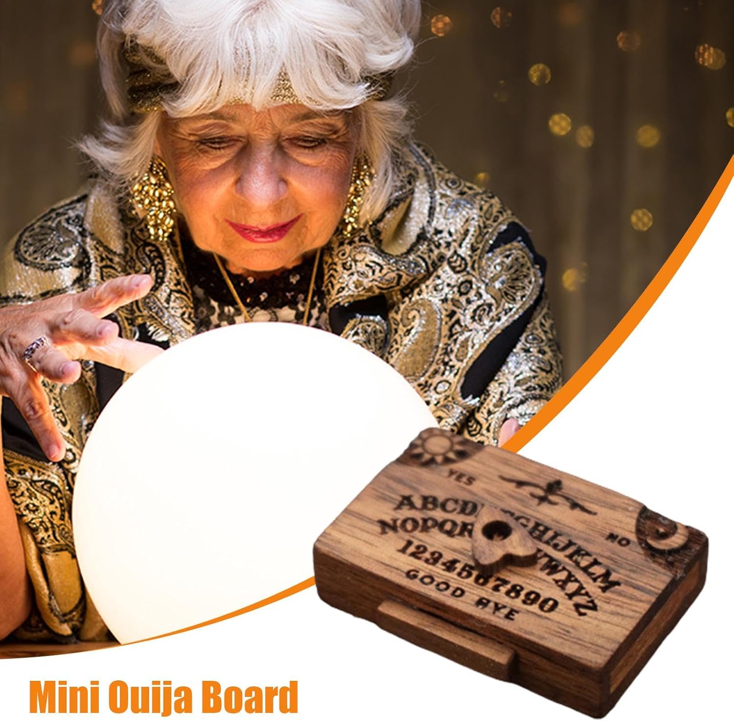 Wooden Spirit Board | Talking board with drawer | Wooden Miniature Ouija Board Set | Spirit Board alphabet Halloween | Portable Wooden Spiritual Board | Miniature model in