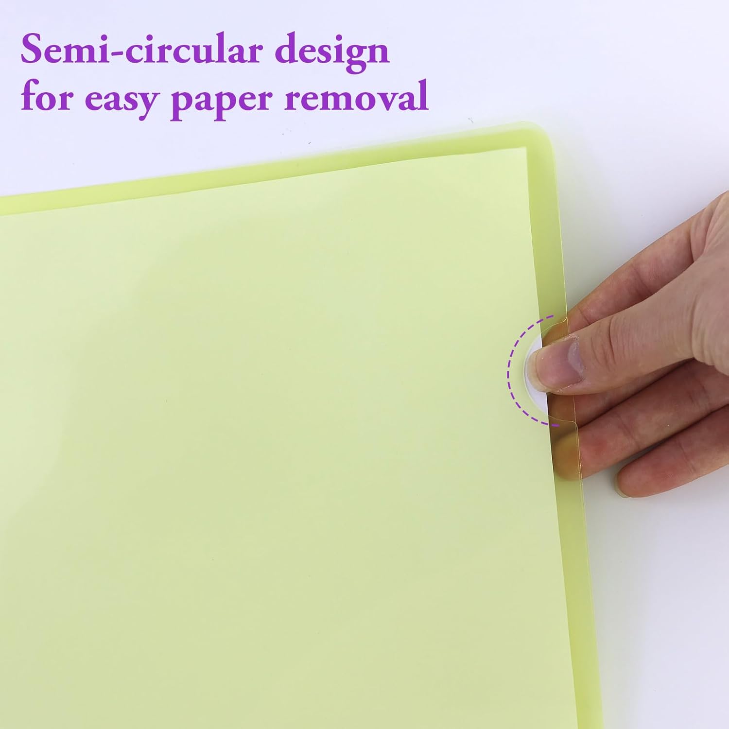 14 transparent plastic A4-7 color document folders open at the side for school offices