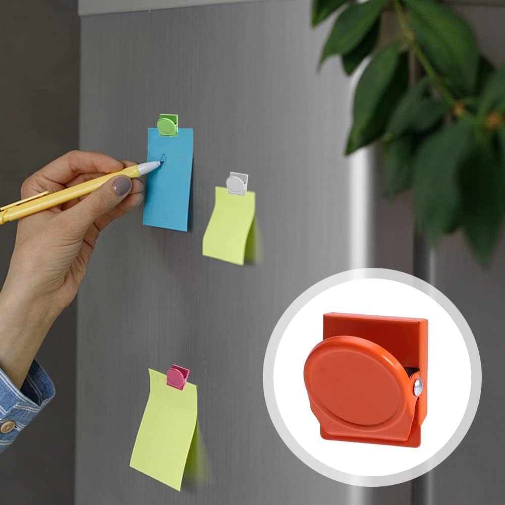 20pcs Magnetic Clips, Magnetic Metal Clips, Refrigerator Magnet, Magnetic Whiteboard Clips Reminder Metal Clips for Home Office and School (5 Colors)