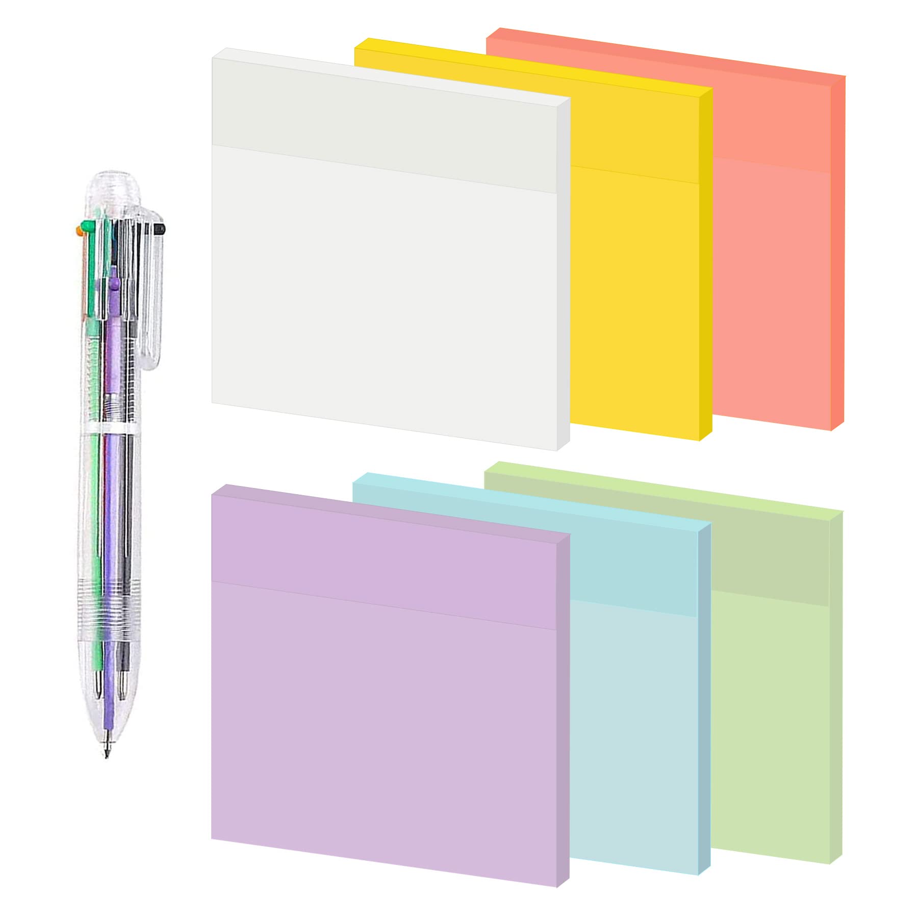 300 Pcs Notepads, Transparent Adhesive Notes, 300.00 Morandi