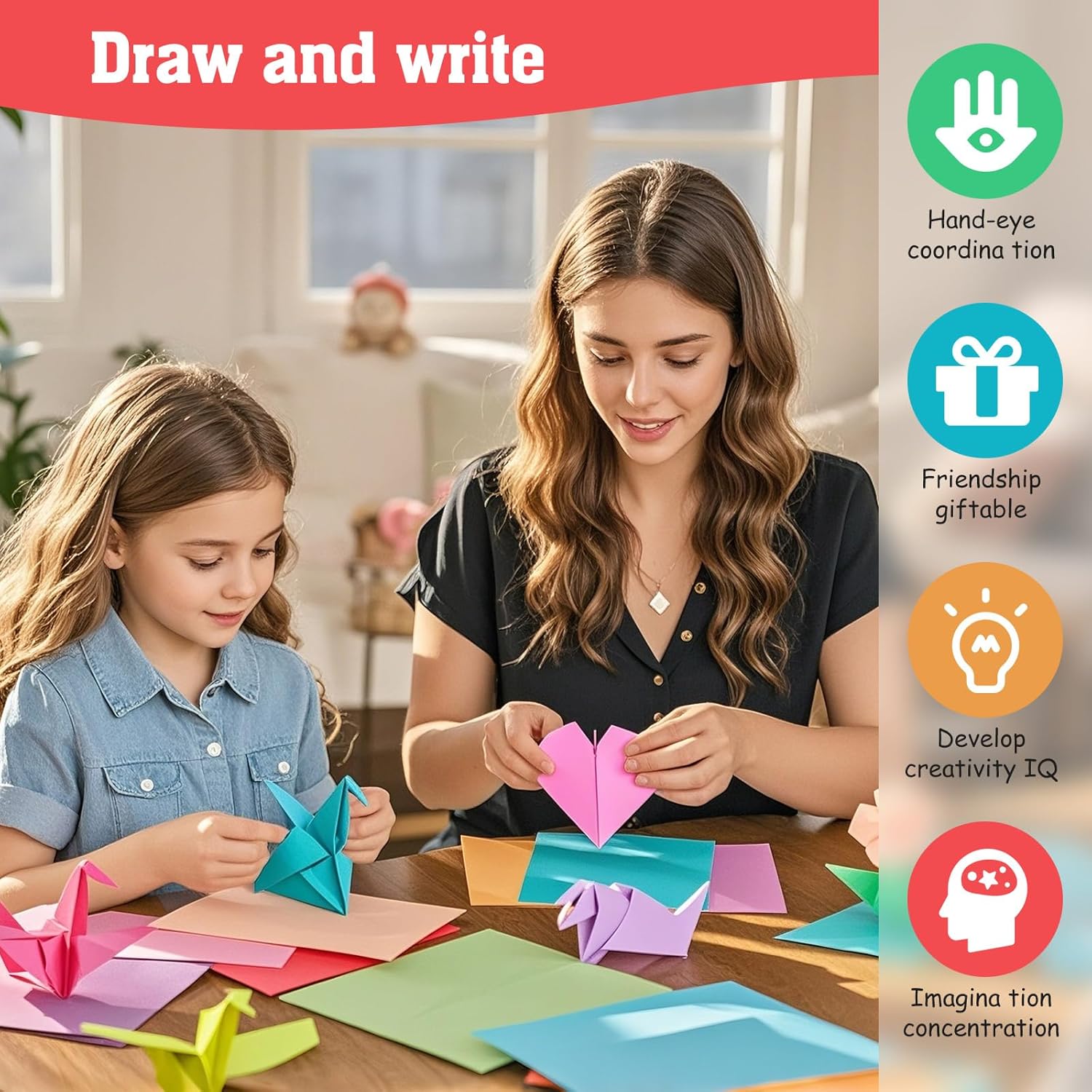 600 Sheets Origami Paper in 20 Colors, 20 x 20 cm, 15 x 15 cm, 10 x 10 cm, Square Folding Paper, Colorful Double Sided Paper Set for DIY Origami Crafts