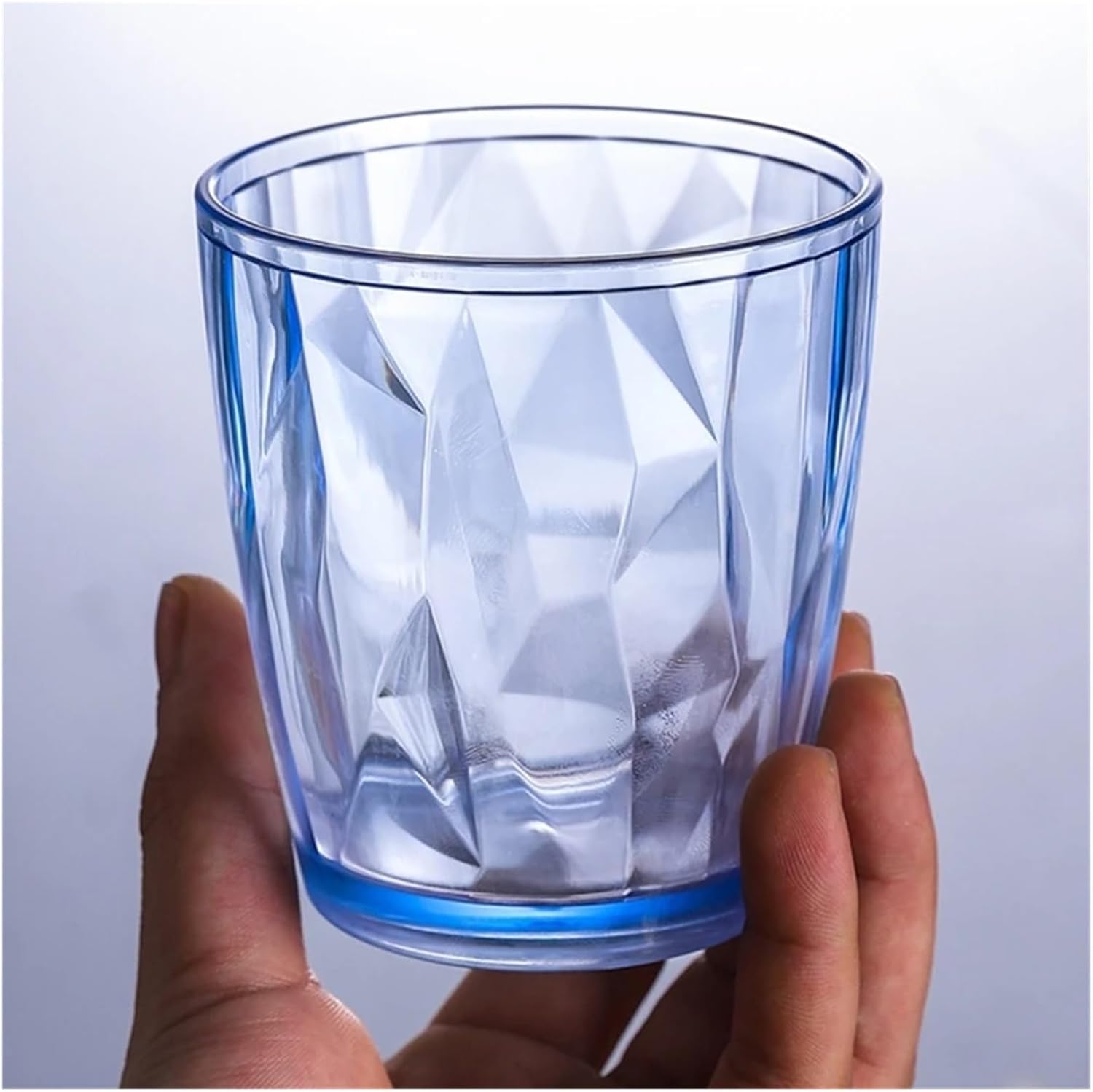 6pcs Unbreakable Drinking Glasses 490ml Shatterproof Water Tumblers Reusable Fruit Juice Beer Champagne Cup for Bar(Light for Grey)