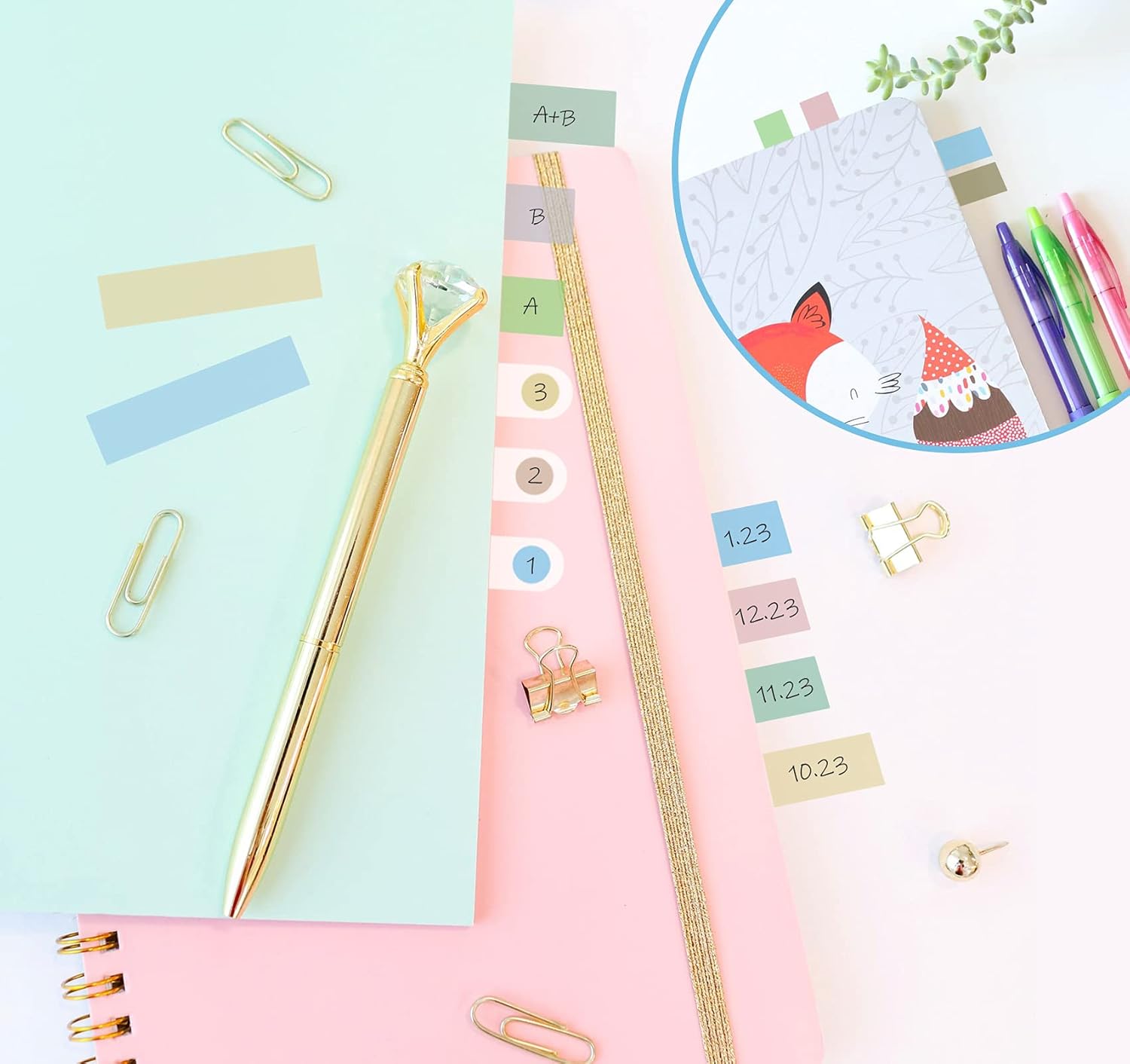 Agoer 1200 Pieces Adhesive Page Markers, 3 Styles of Sticky Notes Index, 6 Transparent Adhesive Markers with Writable Ruler, Adhesive Tabs for Classifiable Files Reading Notes Book Pages 10 Colors - 1200 Pieces
