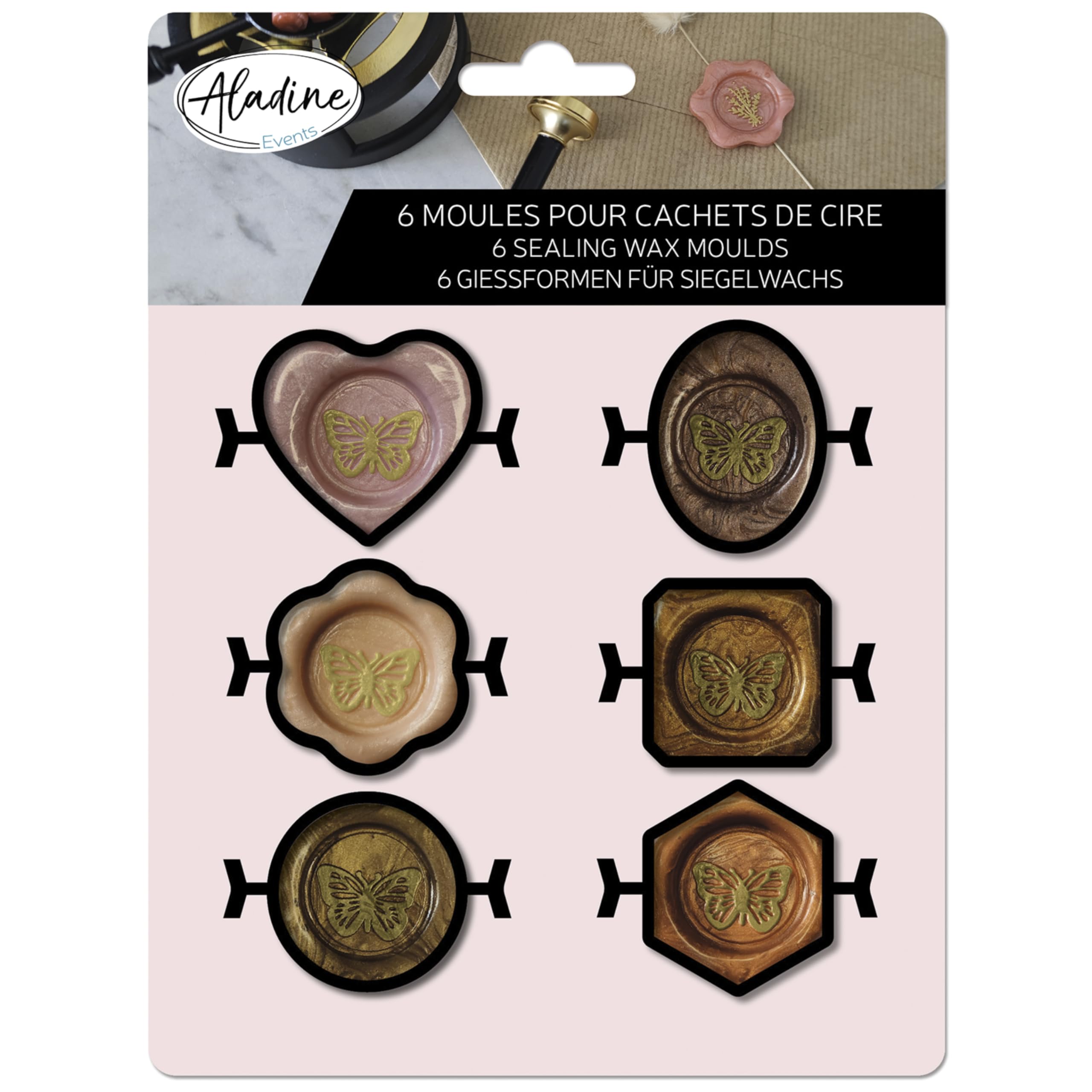 Aladine - 6 wax stamp molds