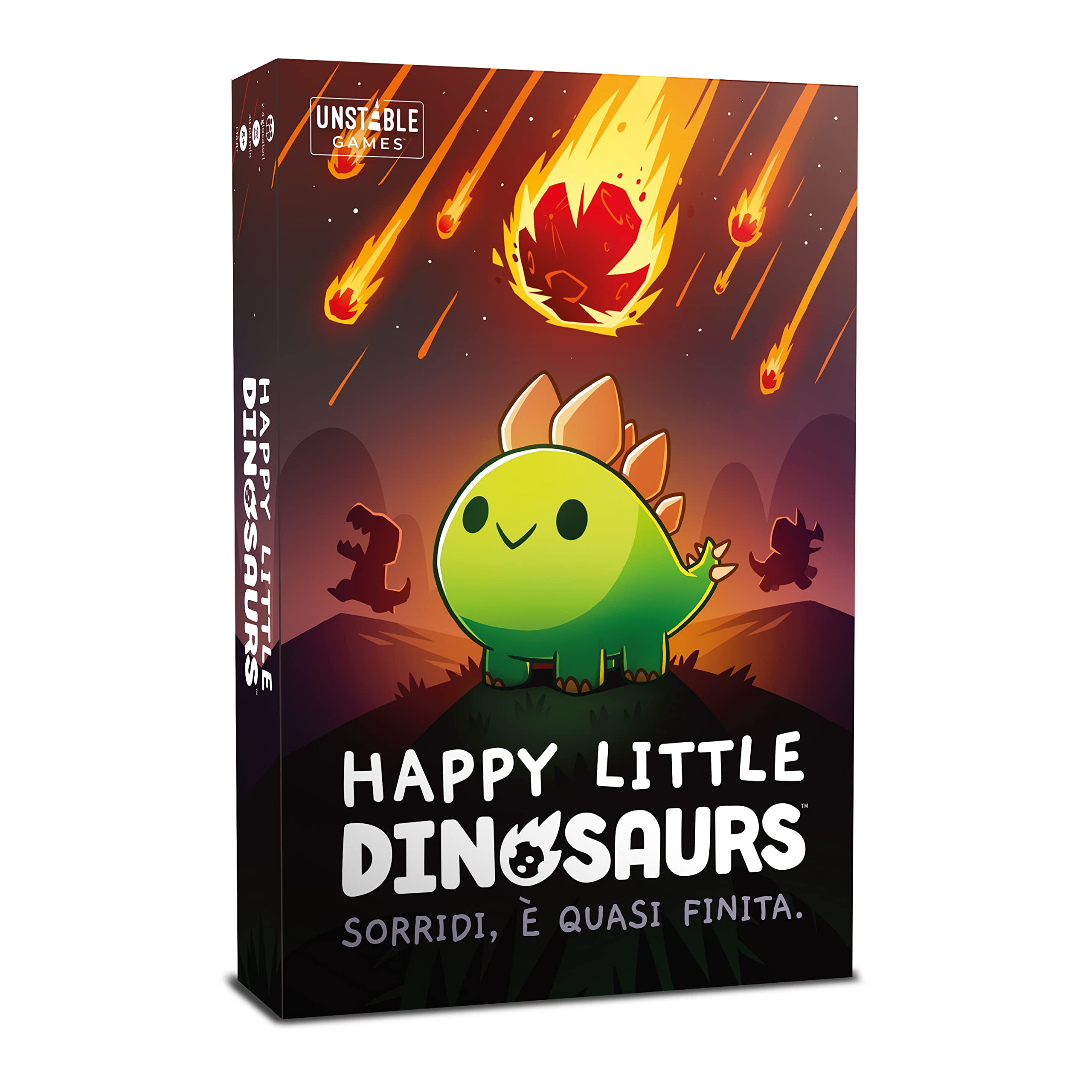 Asmodee - Happy Little Dinosaurs, Board Game, Playing Cards, 2-4 Players, 8+ Years, 30-60 Min, Italian Single Edition