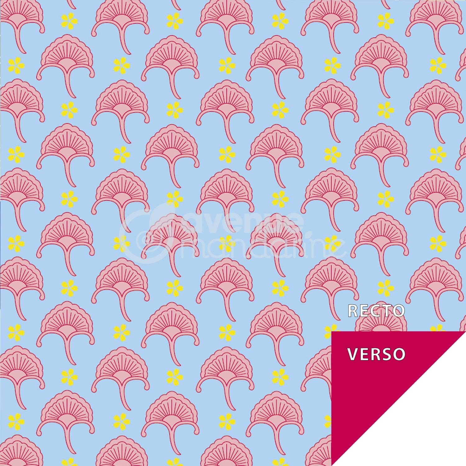 Avenue Mandarine OR514C - Pack of 60 origami sheets 20x20 cm 70g (30 patterns x 2 sheets) and a sheet of stickers included, Nippon Japan