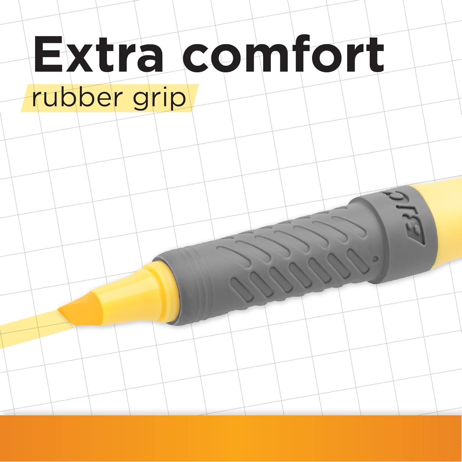 Bic Grip Highlighter Pens Pack of 5 Pack of 5 assorted colours. Single 5 units (Pack of 1)