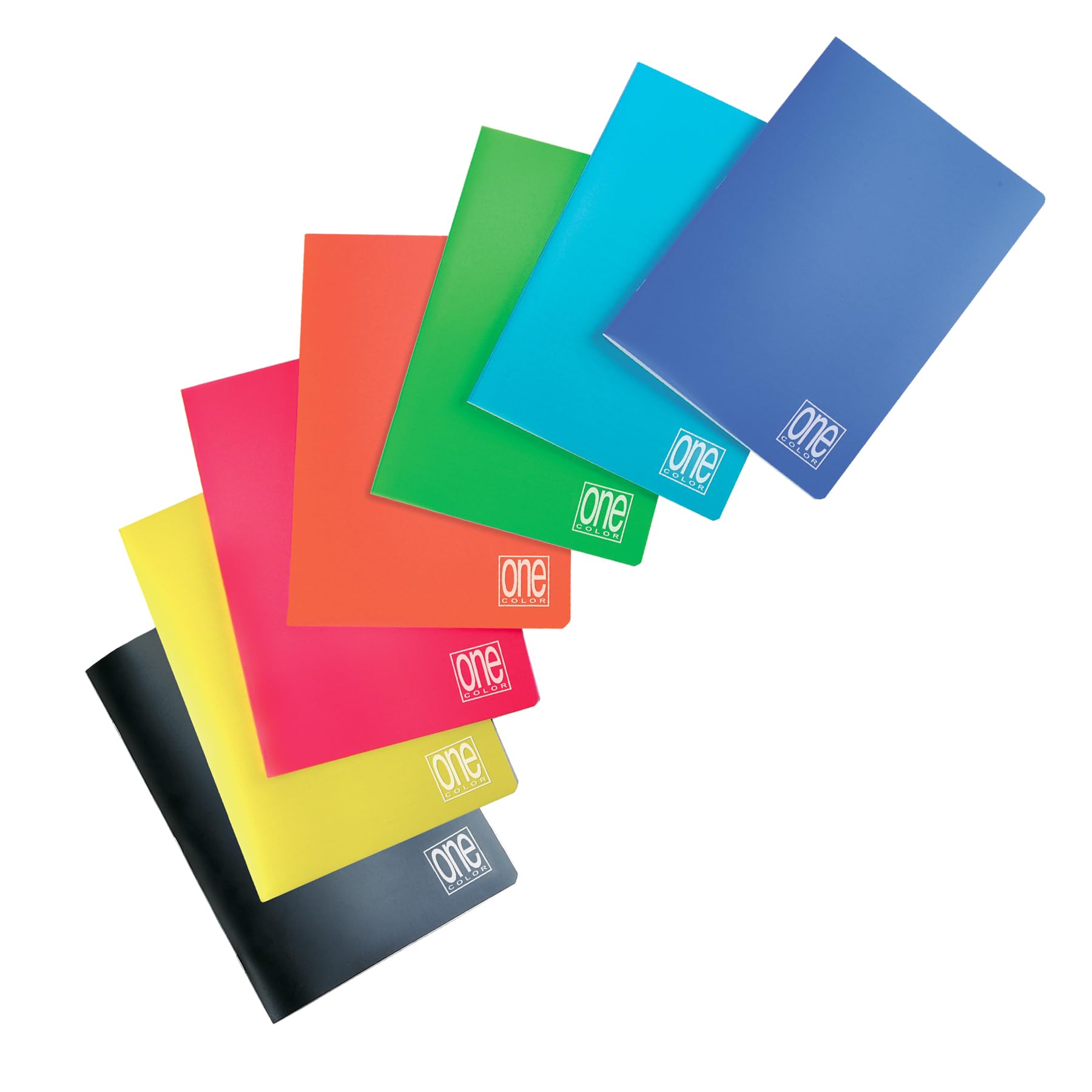 Blasetti - 10 Maxi PPL One Color notebooks with Jolly Page. 80g paper, 80 sides + flyleaf, polypropylene cover - 1R ruling, Ruled for middle school or high school