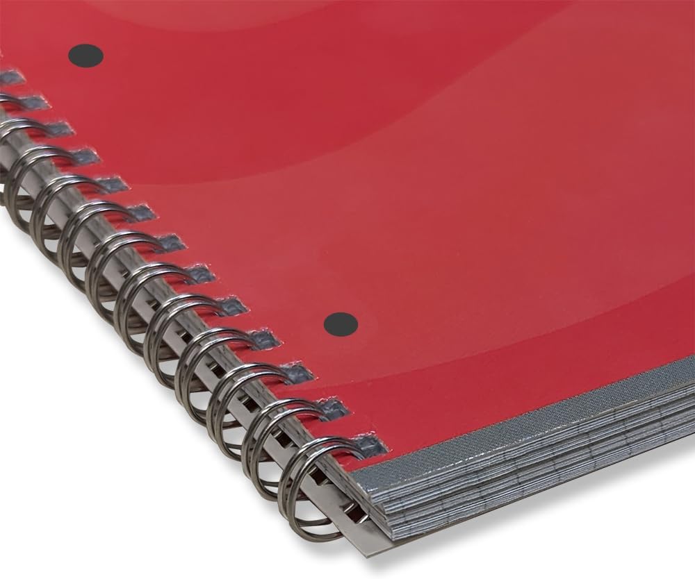 BM BeMore - Maxi Color Spiral Pad 0105349 – 60 Sheets – Spiral Pad with Holes – A4 Format – Ruled 1R – Ruled without margins – Paper 90 g/m2 – 8 Assorted Colors – Pack of 5 Pieces Ruled without Margins Ruled 1R
