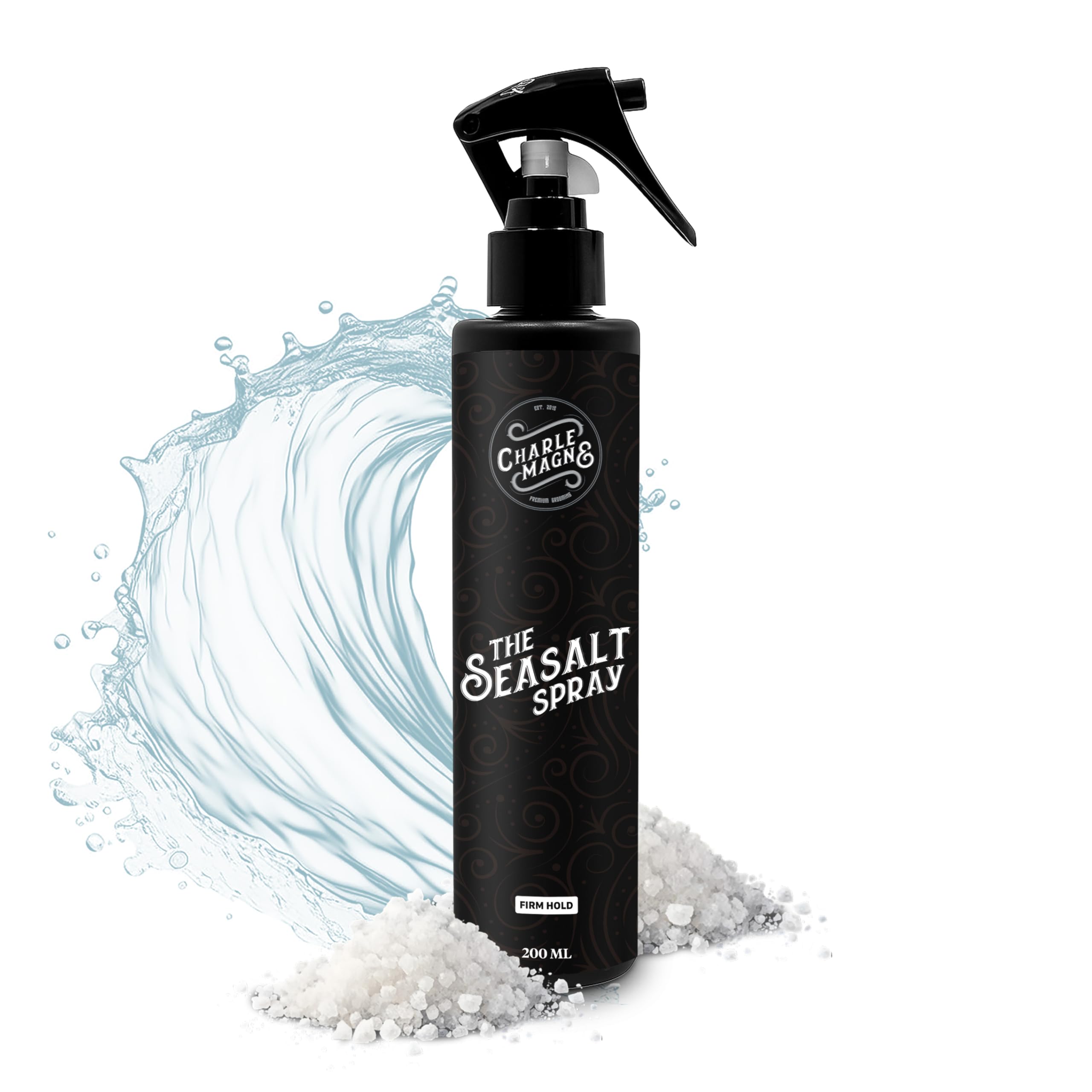 Charlemagne Sea Salt Spray - Hair Thickener - Pre-Styling Product - Salt Water Hair Spray - More Texture, More Volume - 200ml Firm Hold 200ml (Pack of 1)