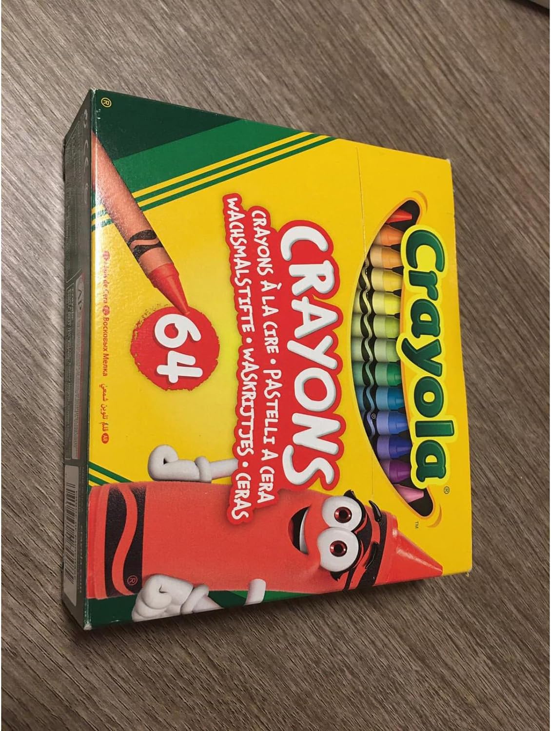 CRAYOLA Wax Crayons, Pack of 64 crayons, Sharpener Included in the Pack, for School and Leisure, 64 Assorted Colors, Made with Solar Energy, 52-6448 Retractable