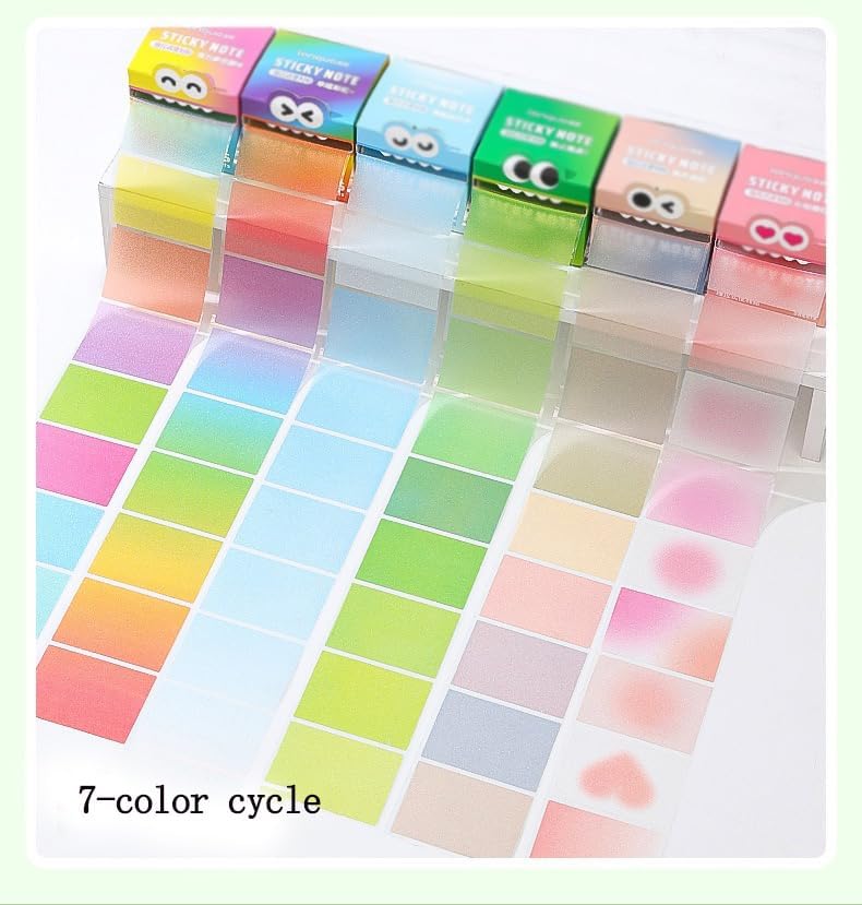 Cute Monster Pattern Sticky Note 105 Sheets/Roll, Creative Multi Purpose Sticky Note, Notepads Stationery, Small to Do List, Office School Tab Supplies (10 pcs)
