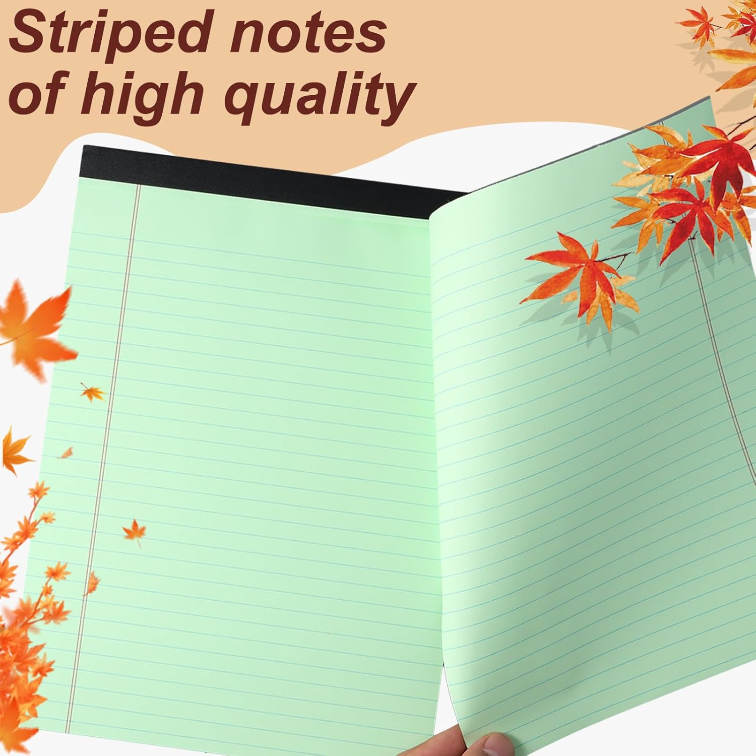 Daelesr Legal Pad A4, Legal Notepad, Colorful Legal Pads 29.5 x 21.4 cm, Lined Paper Pads, Ruled Notepads, for School, Home, Office (50 Sheets/Pad) (6, Colourful) 6 Colorful