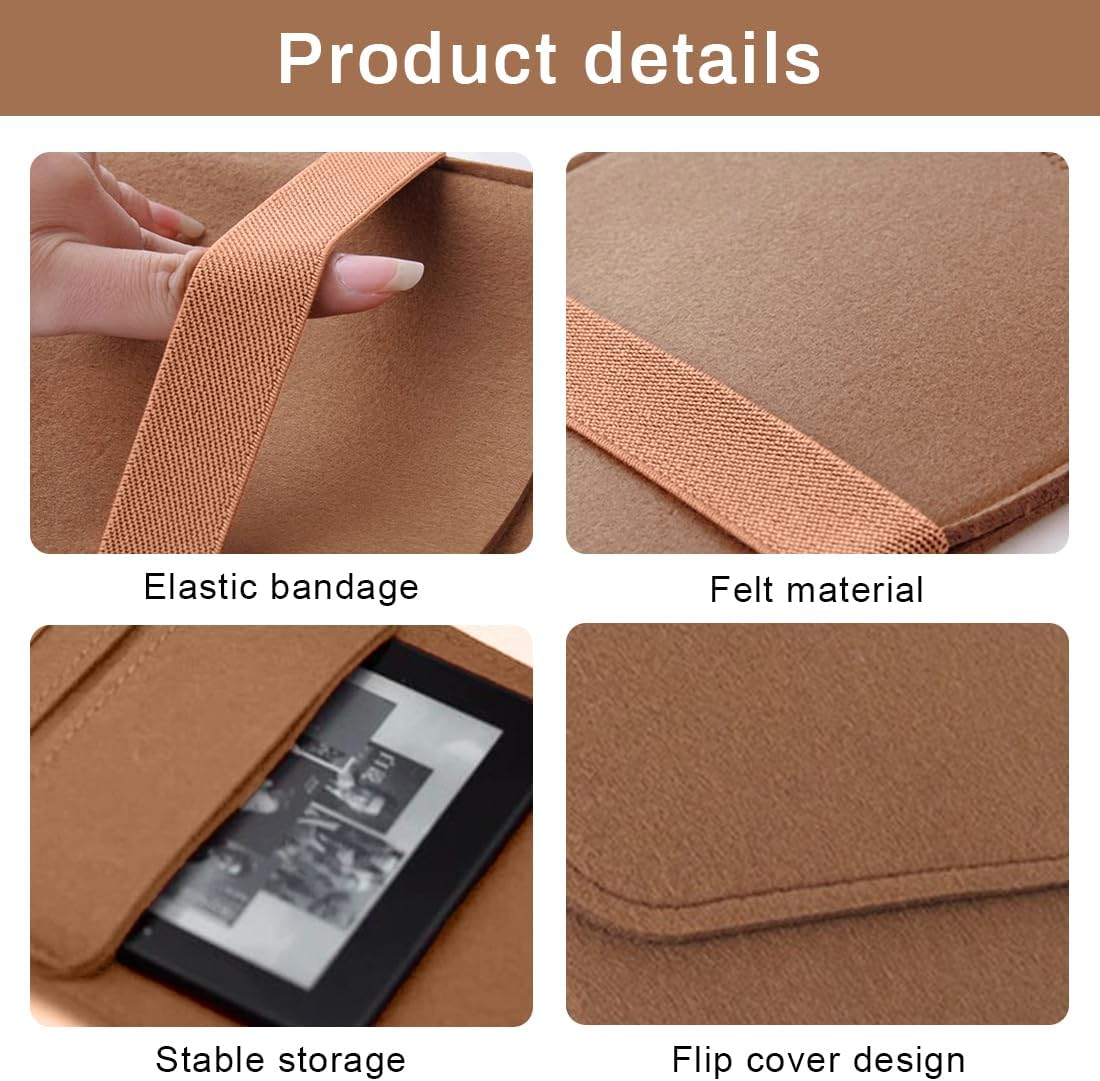 E-Reader Case 6-7 Inch Brown, Ebook Cover compatible with 7"" New Kindle/6.8"" Kindle Paperwhite (11. Jan 2021)/6"" Kindle Oasis, Kobo/Tolino
