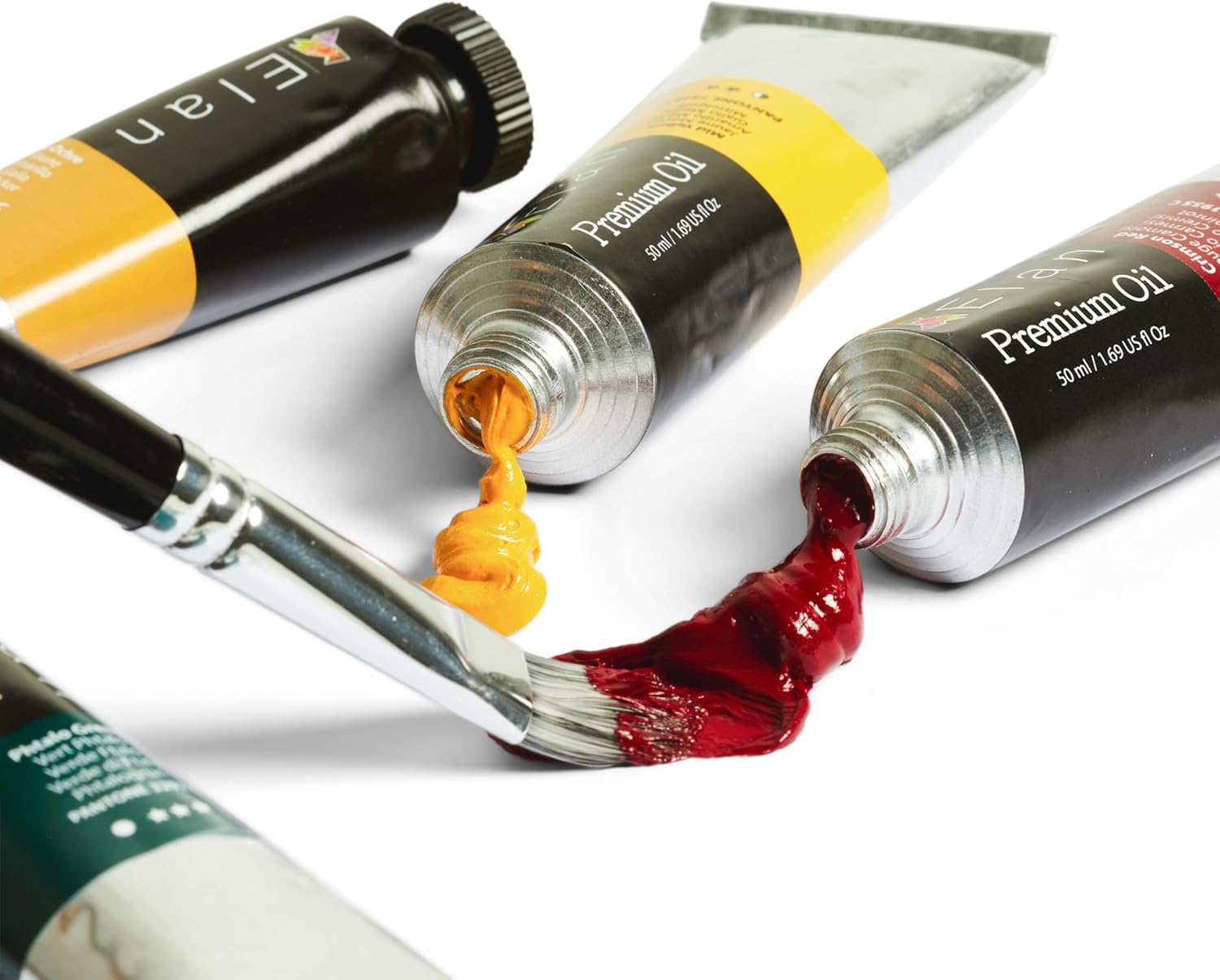 Elan Professional Oil Color Set for Painting, 24 Tubes of 50 ml, Oil Color Set for Painting on Canvas Oil 50 ml (Pack of 24)