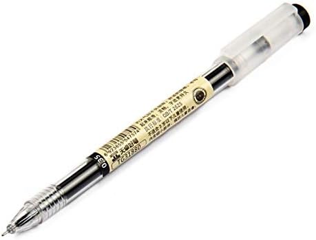 Gel Ink Ballpoint Pen, Japanese Style Liquid Ink, Quick Drying, 0.35mm Ultra Fine Tip, for Office School Stationery, 12 Piece Set, Black