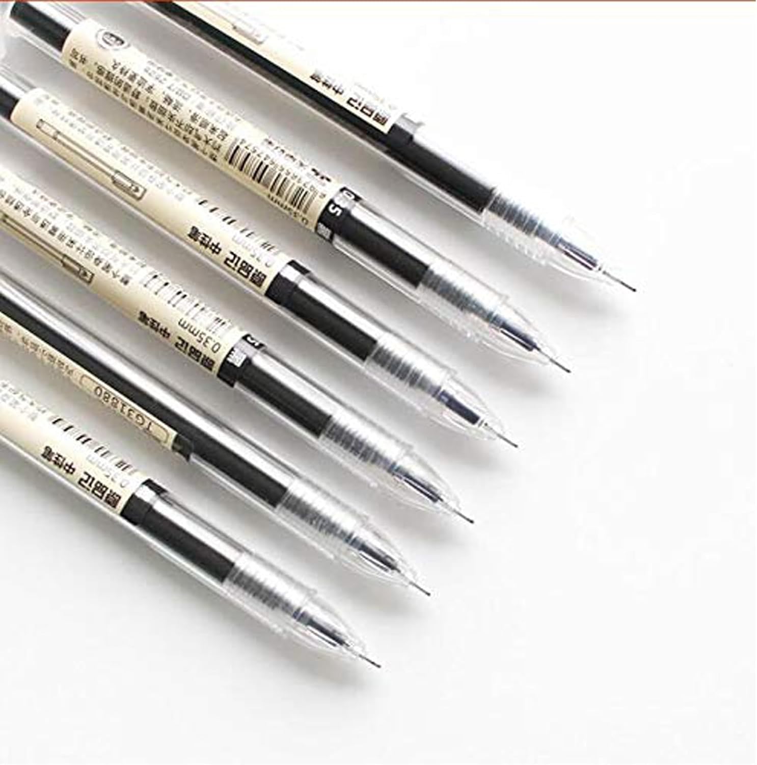 Gel Ink Ballpoint Pen, Japanese Style Liquid Ink, Quick Drying, 0.35mm Ultra Fine Tip, for Office School Stationery, 12 Piece Set, Black