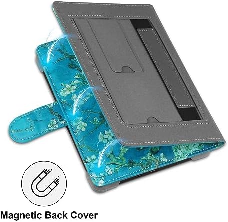 HoYiXi Universal Case for 6.8",7" eReader Compatible Kindle Paperwhite/Colorsoft/Kobo/PocketBook/Tolino/Sony E-Book Reader Cover Case for 6"-7'' E-Book Reader with Stand, Flower