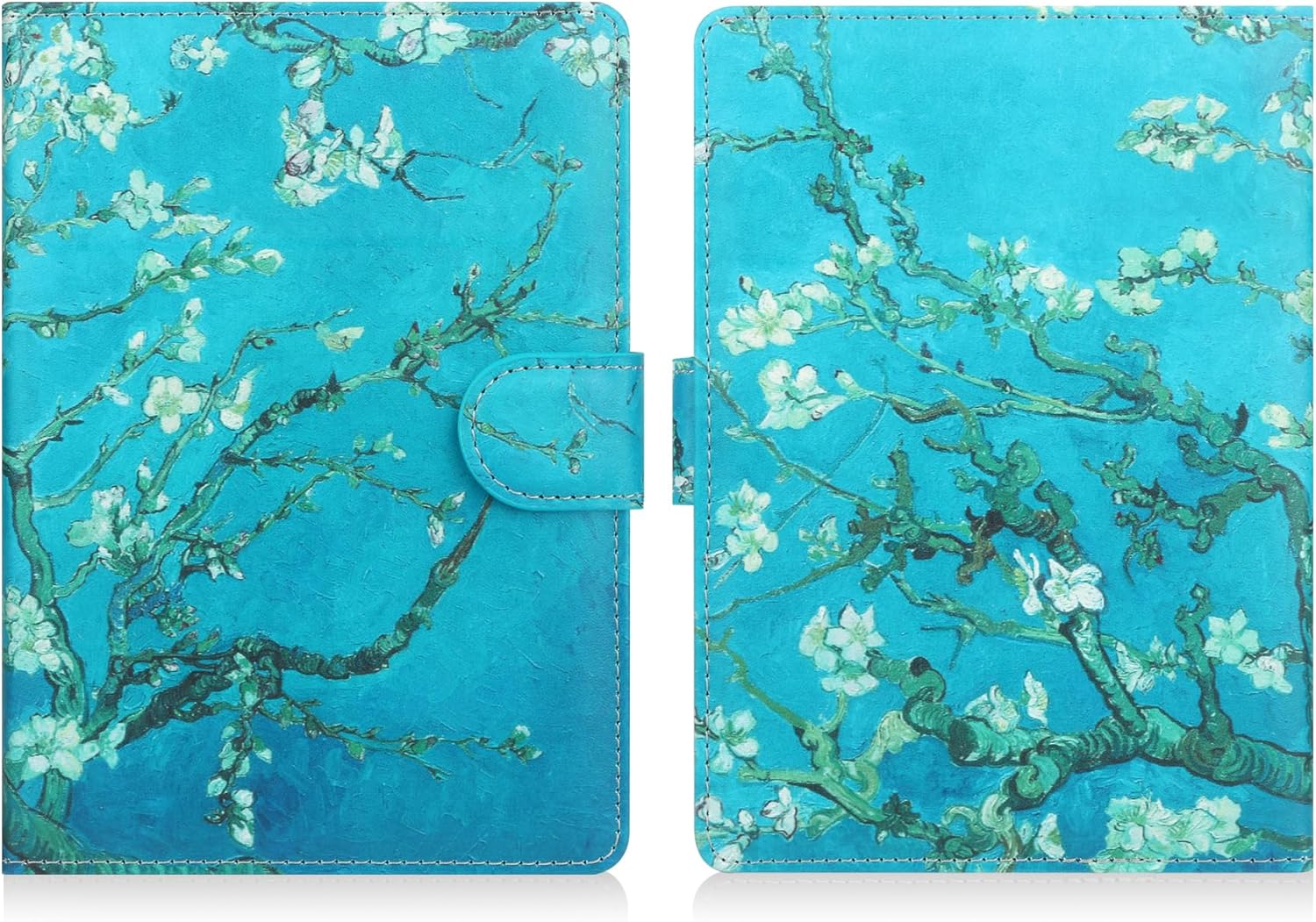 HoYiXi Universal Case for 6.8",7" eReader Compatible Kindle Paperwhite/Colorsoft/Kobo/PocketBook/Tolino/Sony E-Book Reader Cover Case for 6"-7'' E-Book Reader with Stand, Flower