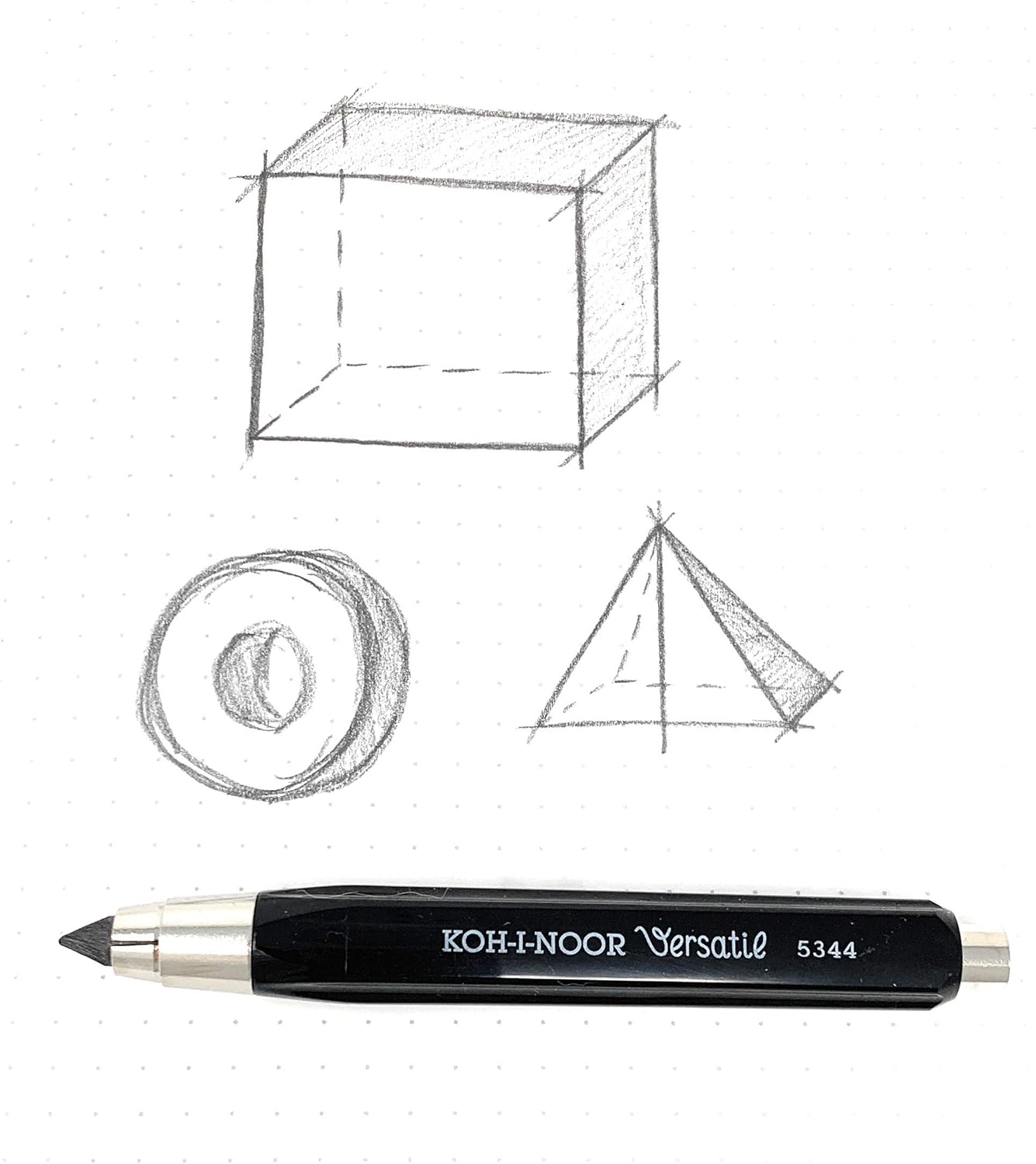 KOH-I-NOOR - Short mechanical pencil, 5.6 mm lead, 10 cm, color: Black 1 unit (Pack of 1)