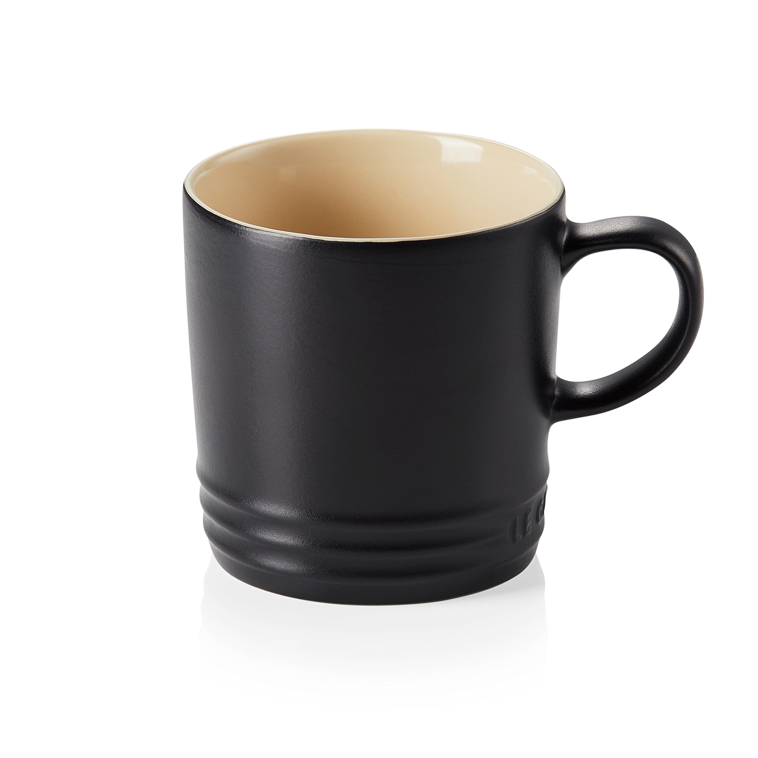 Le Creuset Mug London in vitrified stoneware, 350 ml, Black, 70302350000002 Matt Black 1 Unit (Pack of 1)