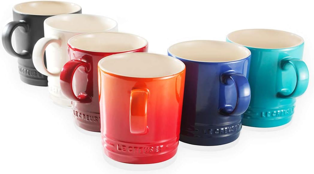 Le Creuset Mug London in vitrified stoneware, 350 ml, Black, 70302350000002 Matt Black 1 Unit (Pack of 1)